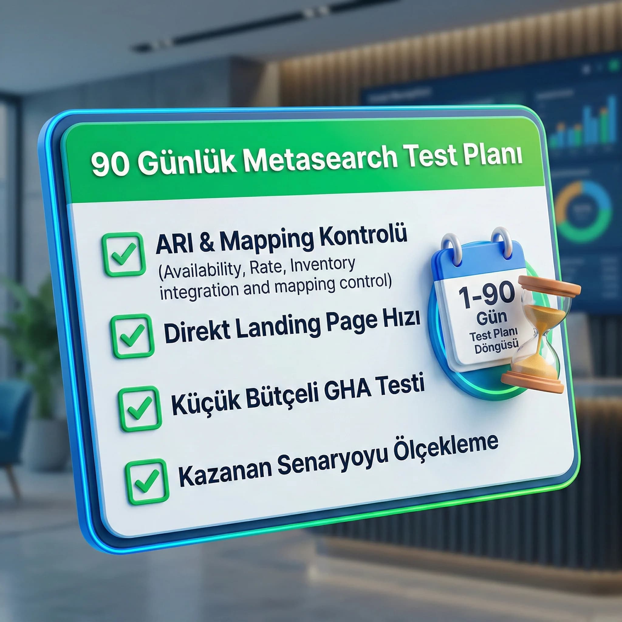 Dağıtım analizi çıktıları kartı, senaryo ve rapor paketi, otel bağlamı