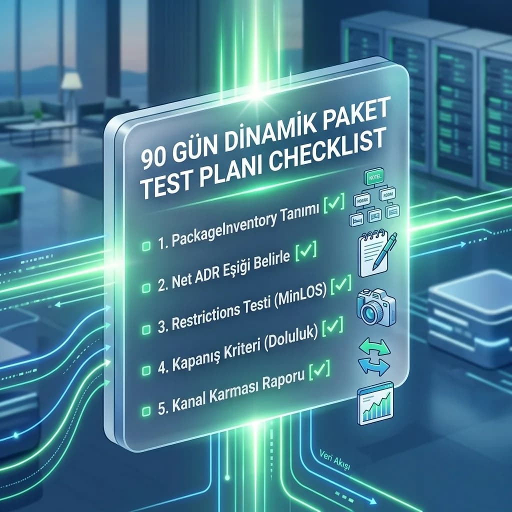 90 gün dinamik paket test planı checklist kartı, kontenjan ve kapanış kriteri