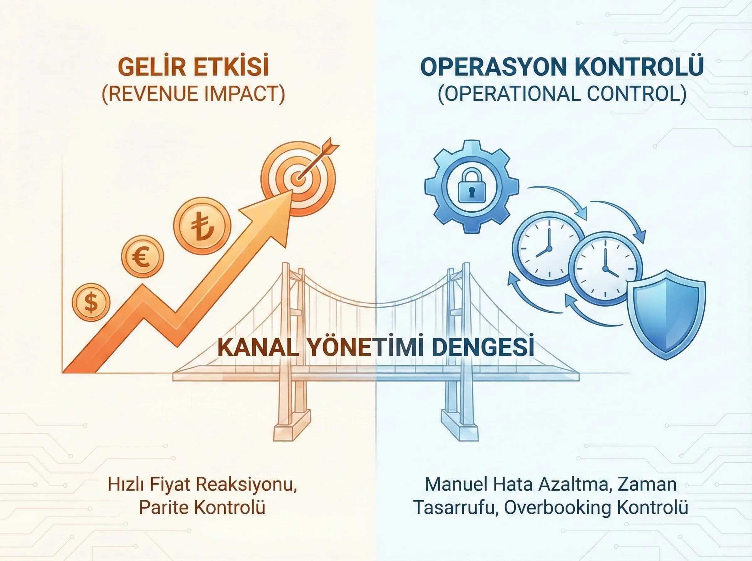Kanal yönetiminin gelir ve kontrol etkisini vurgulayan bölüm ayırıcı görseli