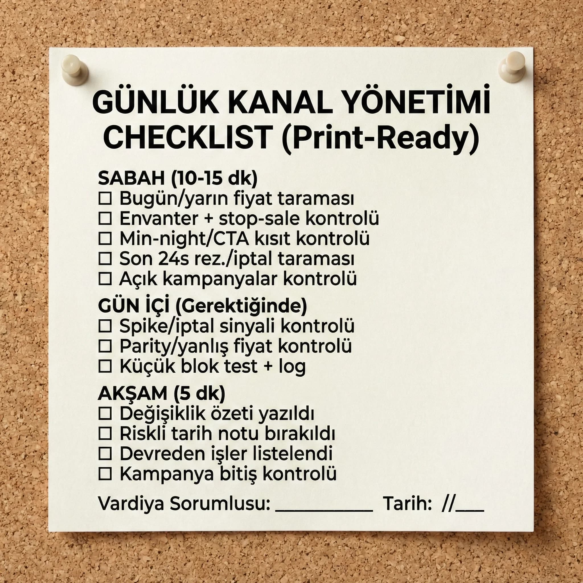 Yanlış fiyat kısıt ve kapalı kanal unutma hatalarını izleyen KPI kartı