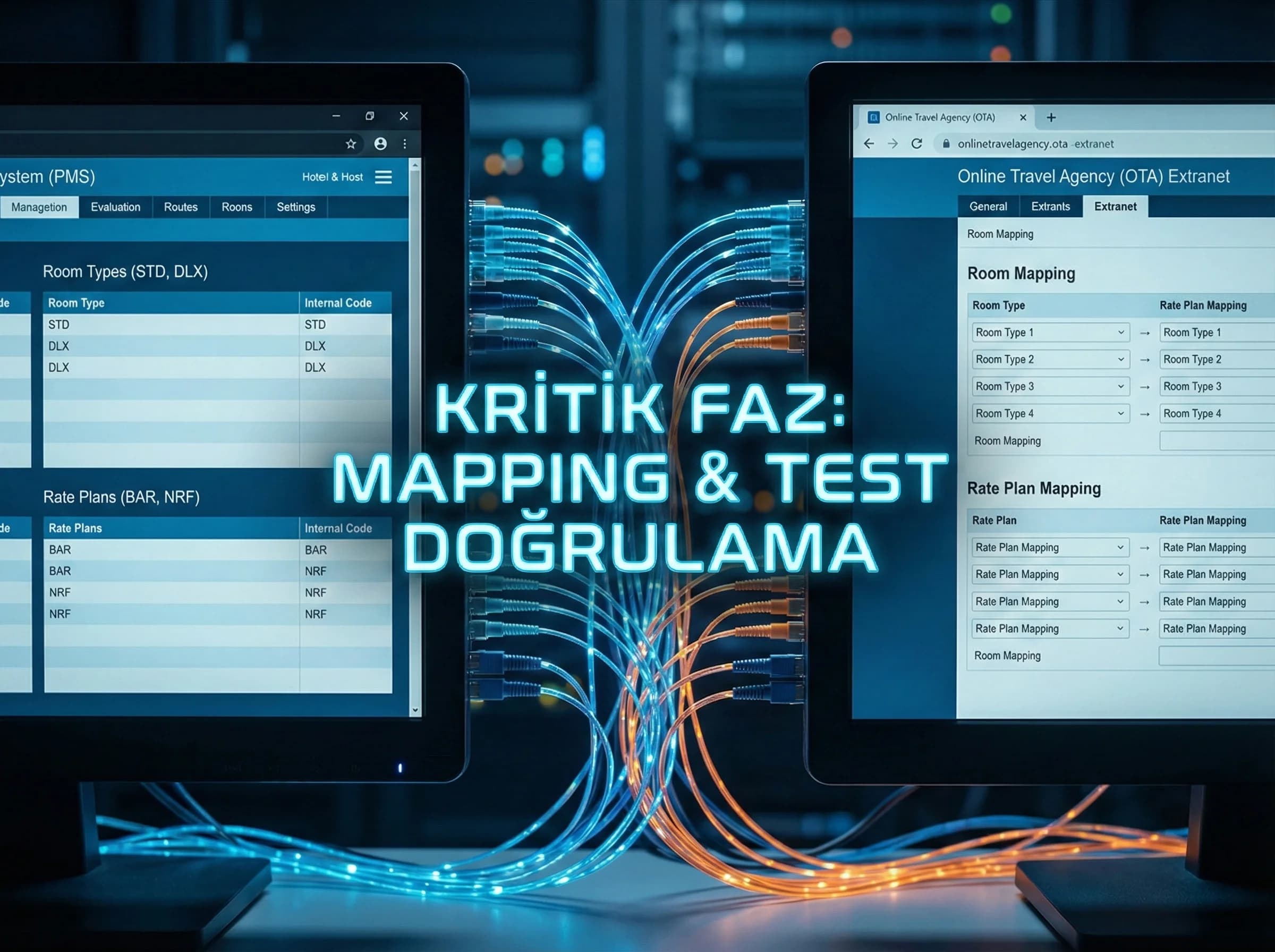 Yeni kanal kurulum akış diyagramını gösteren otel görseli