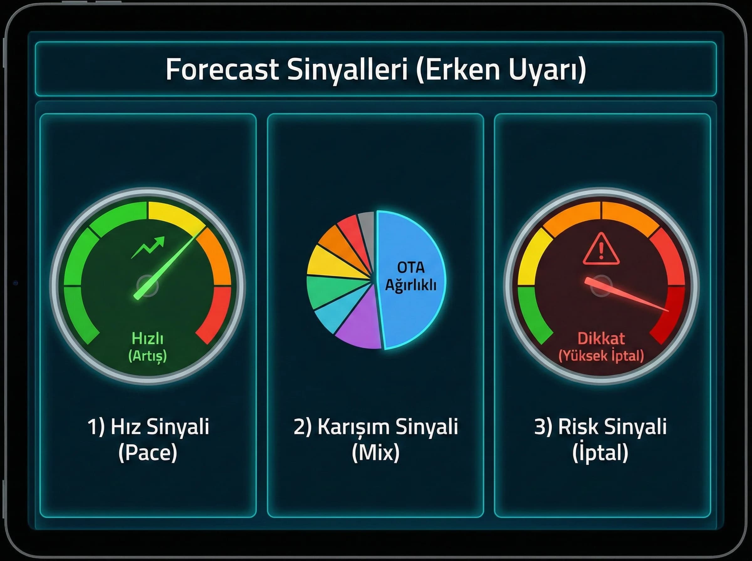 Forecast sinyallerine geçişi destekleyen bölüm ayırıcı görsel