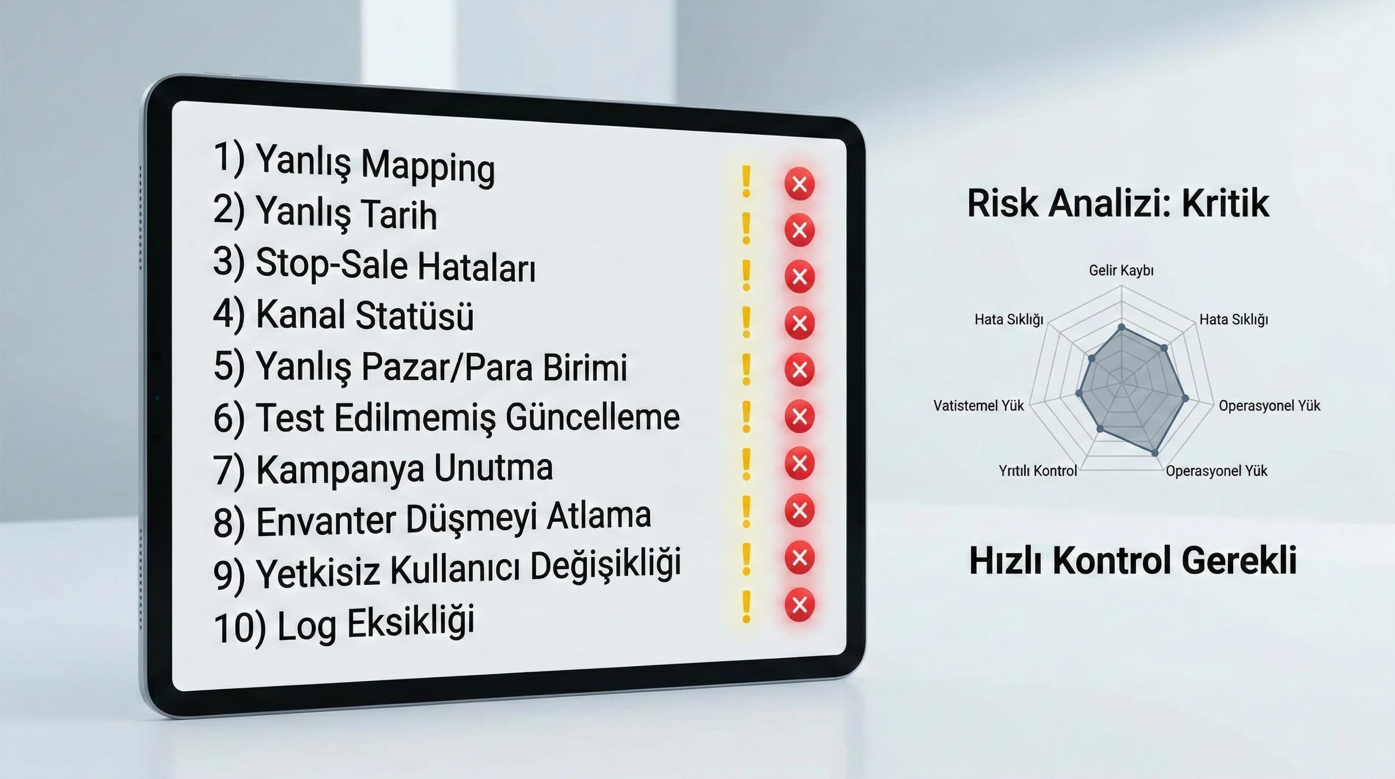10 hatayı tek ekranda hızlı gözden geçirme için gösteren context görseli