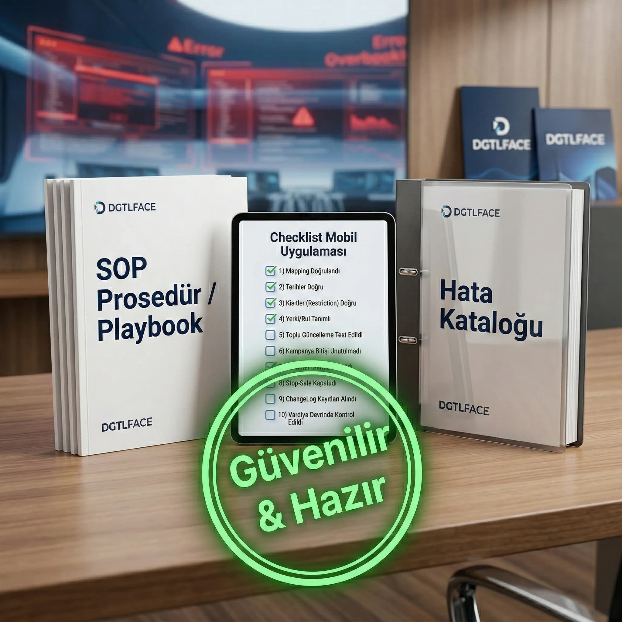 Hata kataloğu ve SOP çıktılarıyla güven sunan proof kartı