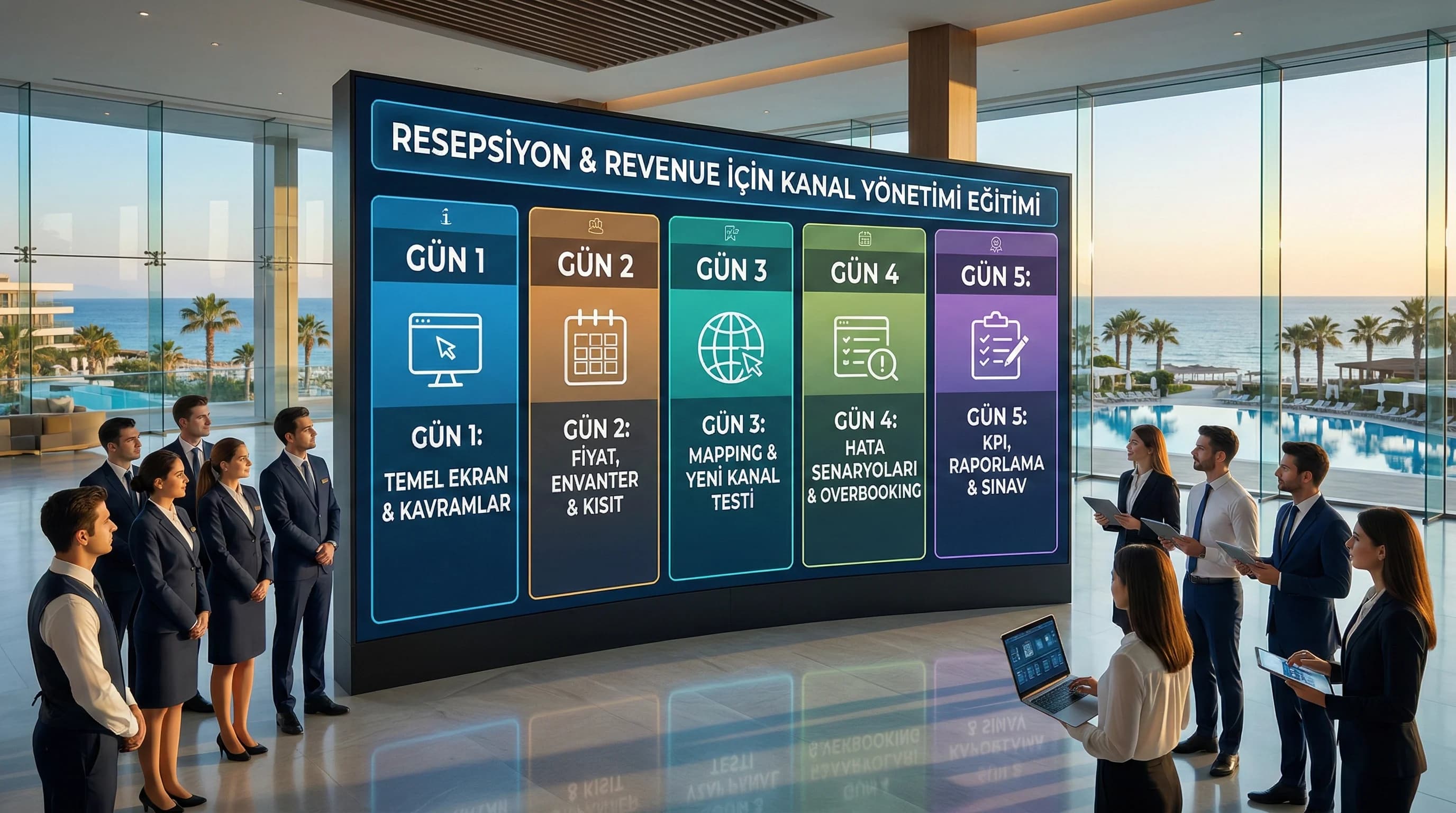 Resepsiyon ve Revenue Ekipleri İçin Kanal Yönetimi Eğitim Programı (5 Günlük Plan)