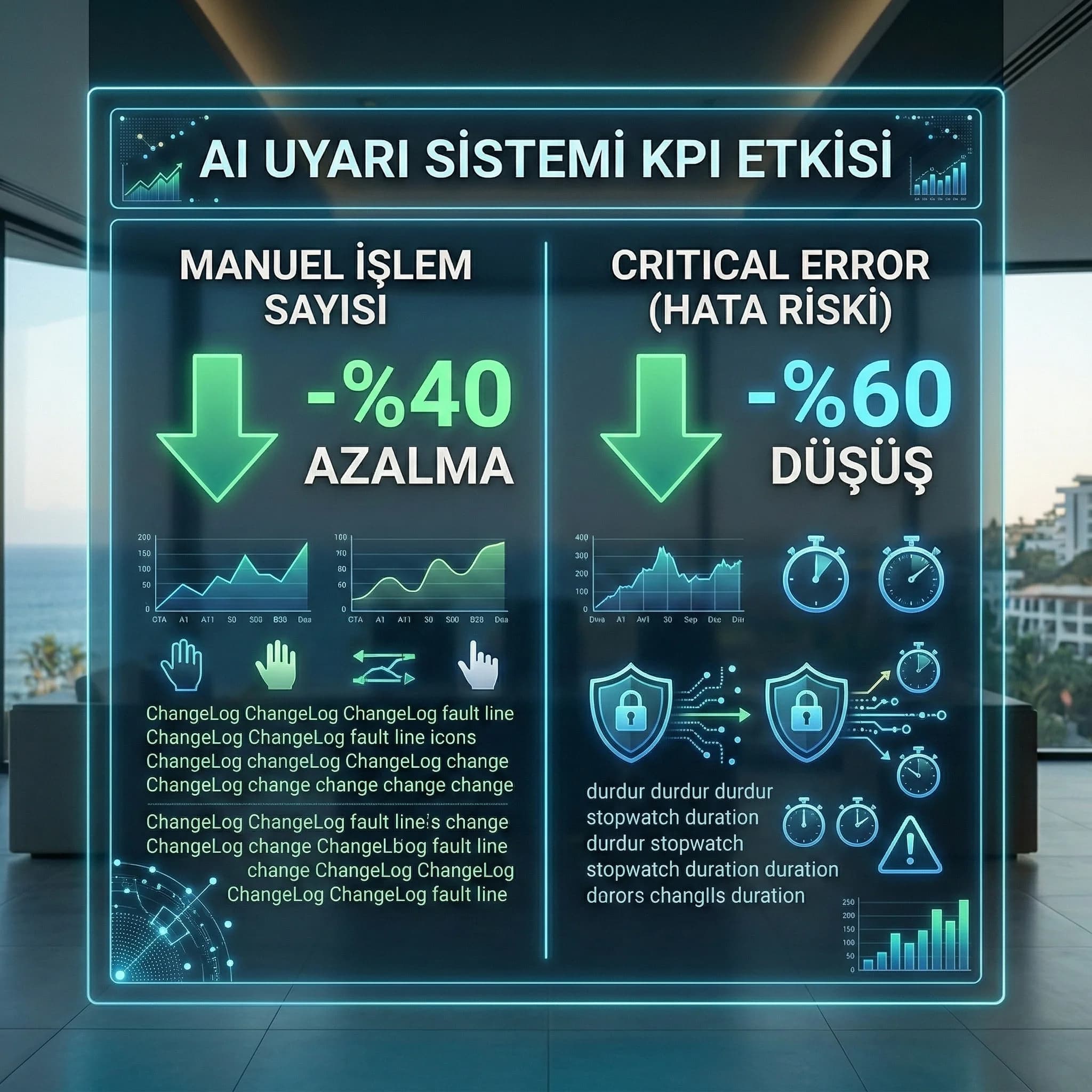 AI uyarı sistemi manuel iş azalması otel operasyon bağlamı