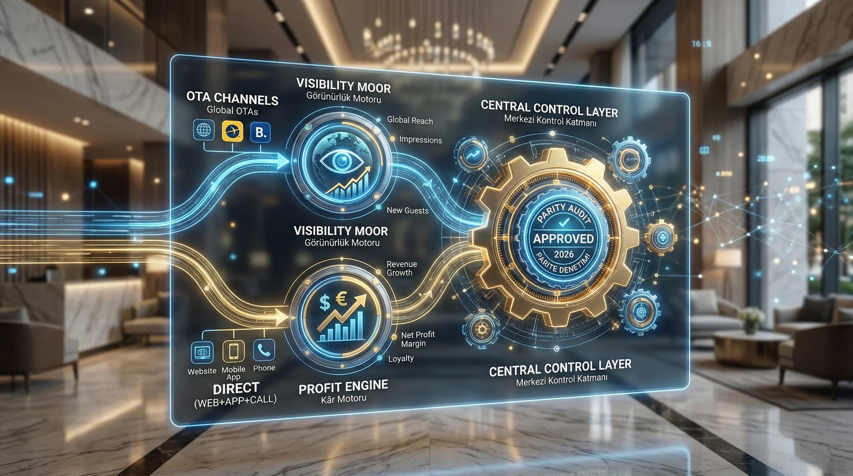 Direct ve OTA rol dağılımı parity envanter kontrol otel bağlamı