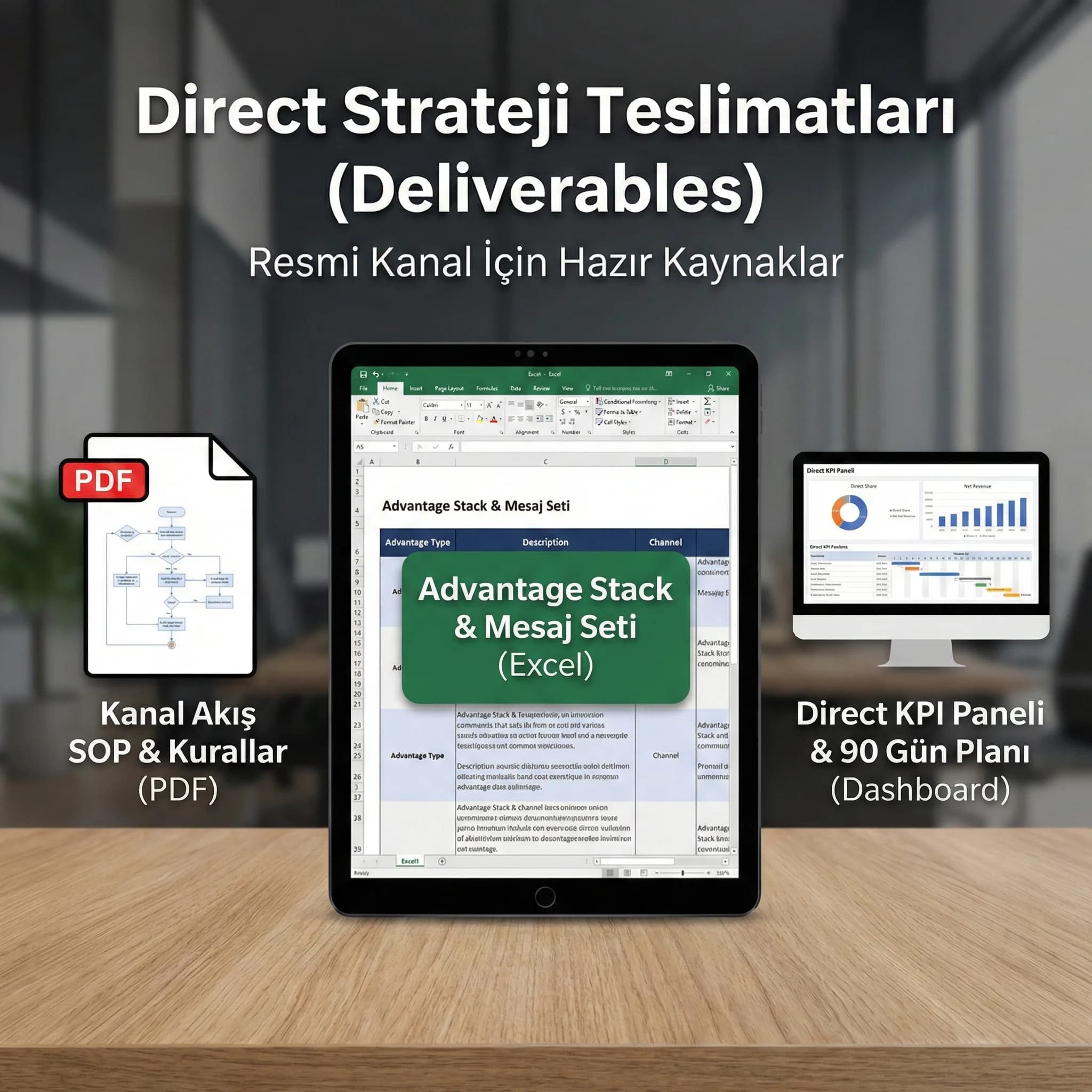 Direct strateji teslimatları, avantaj seti ve KPI paneli güven unsuru