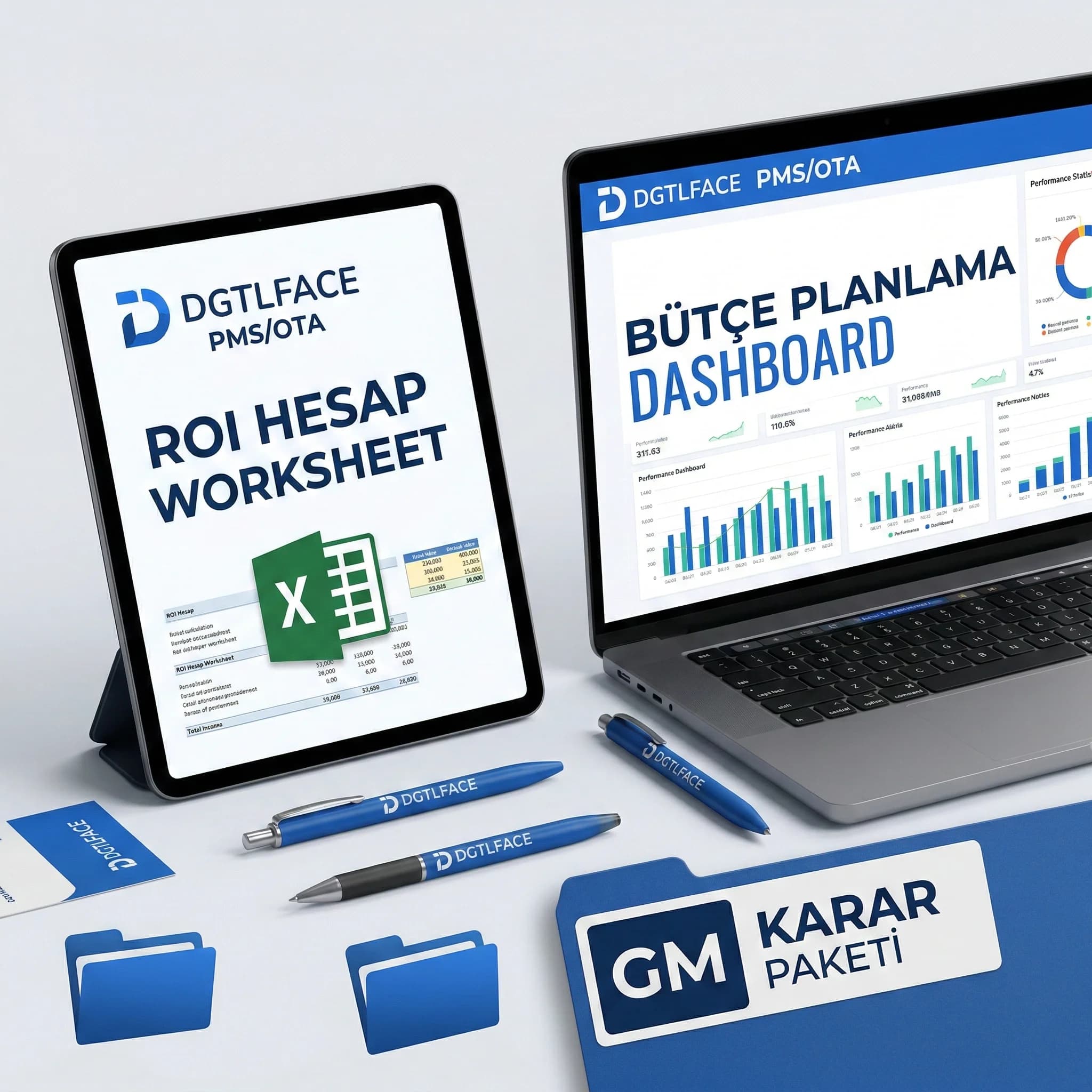 ROI worksheet teslimatları, bütçe planı ve senaryo tabloları