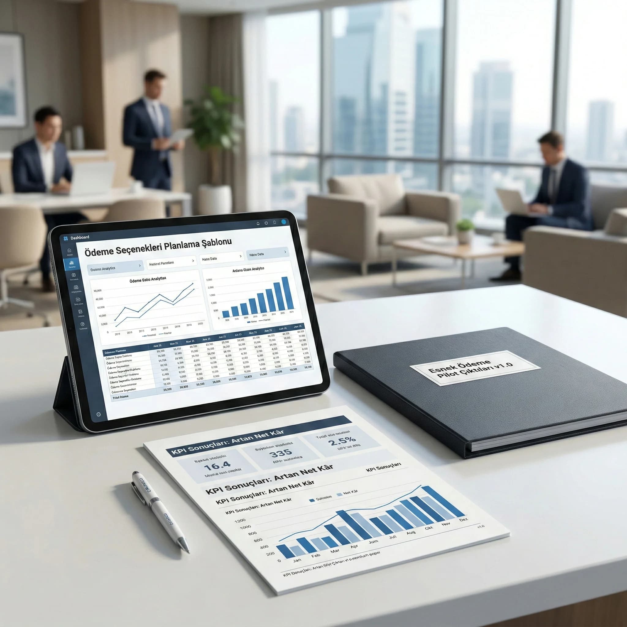 Ödeme planlama şablonu ve pilot deliverables, otelde fintech entegrasyon çıktıları