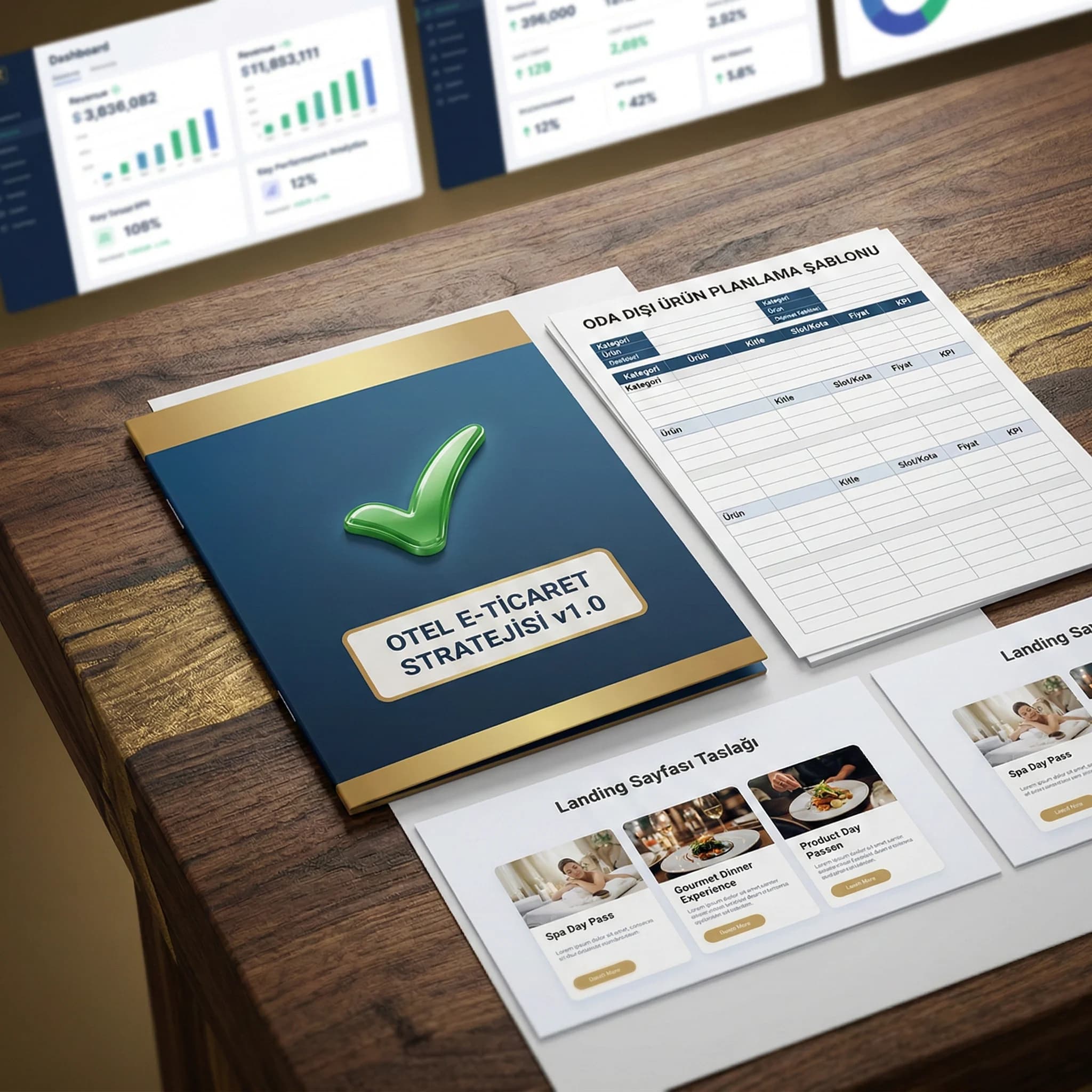 Ürün vitrini ve landing deliverables, e-ticaret satış sistemini başlatır
