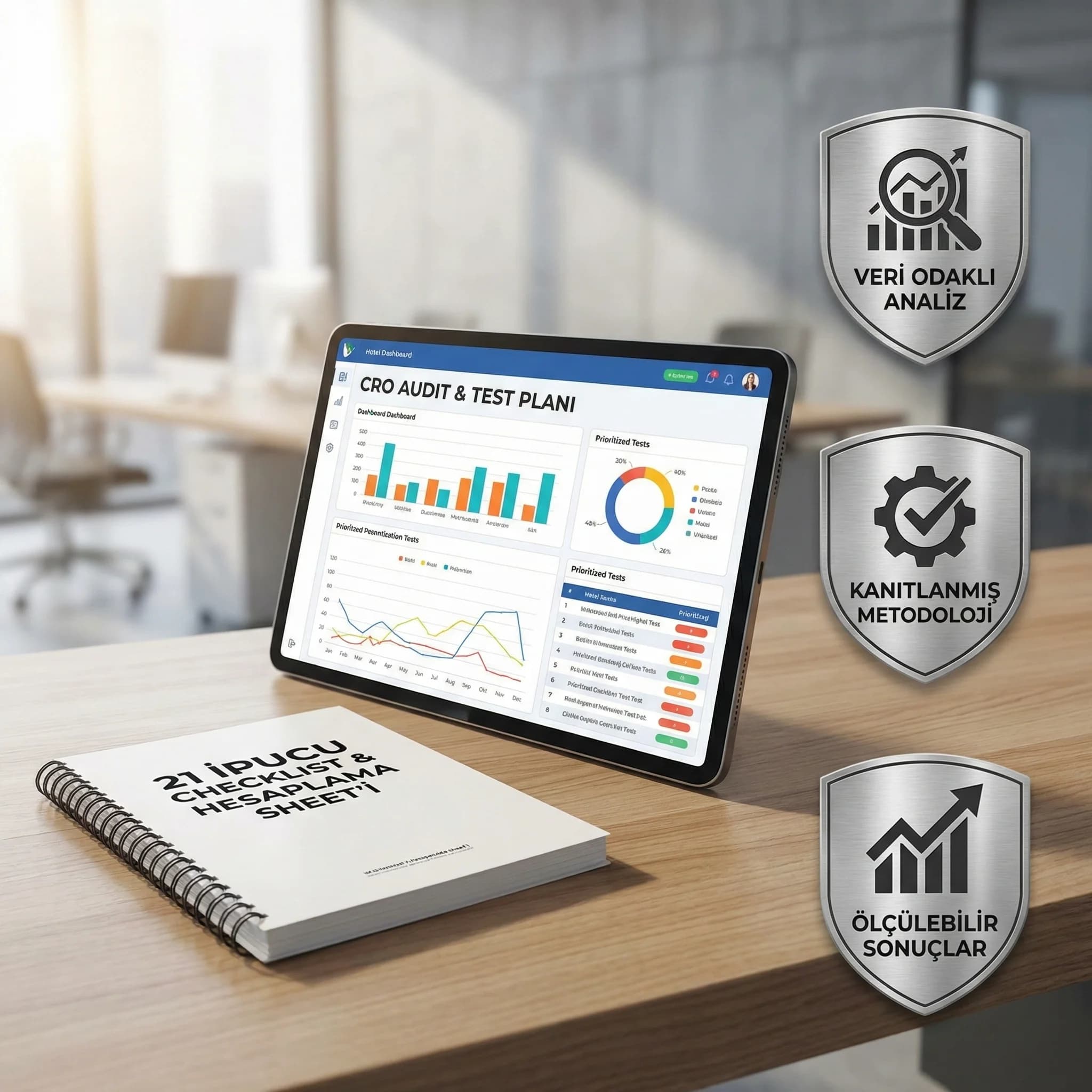 CRO teslimatları ve test planı, otel direct rezervasyon güven unsuru