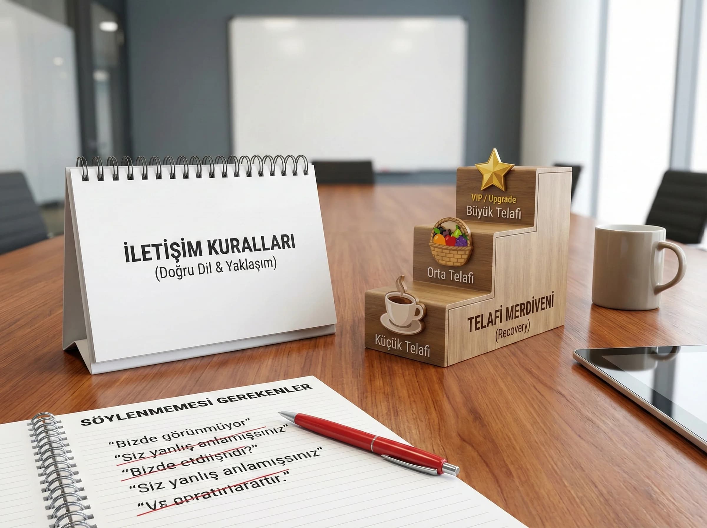 Telafi merdiveni ve iletişim dili bölümüne geçiş yapan otel görseli