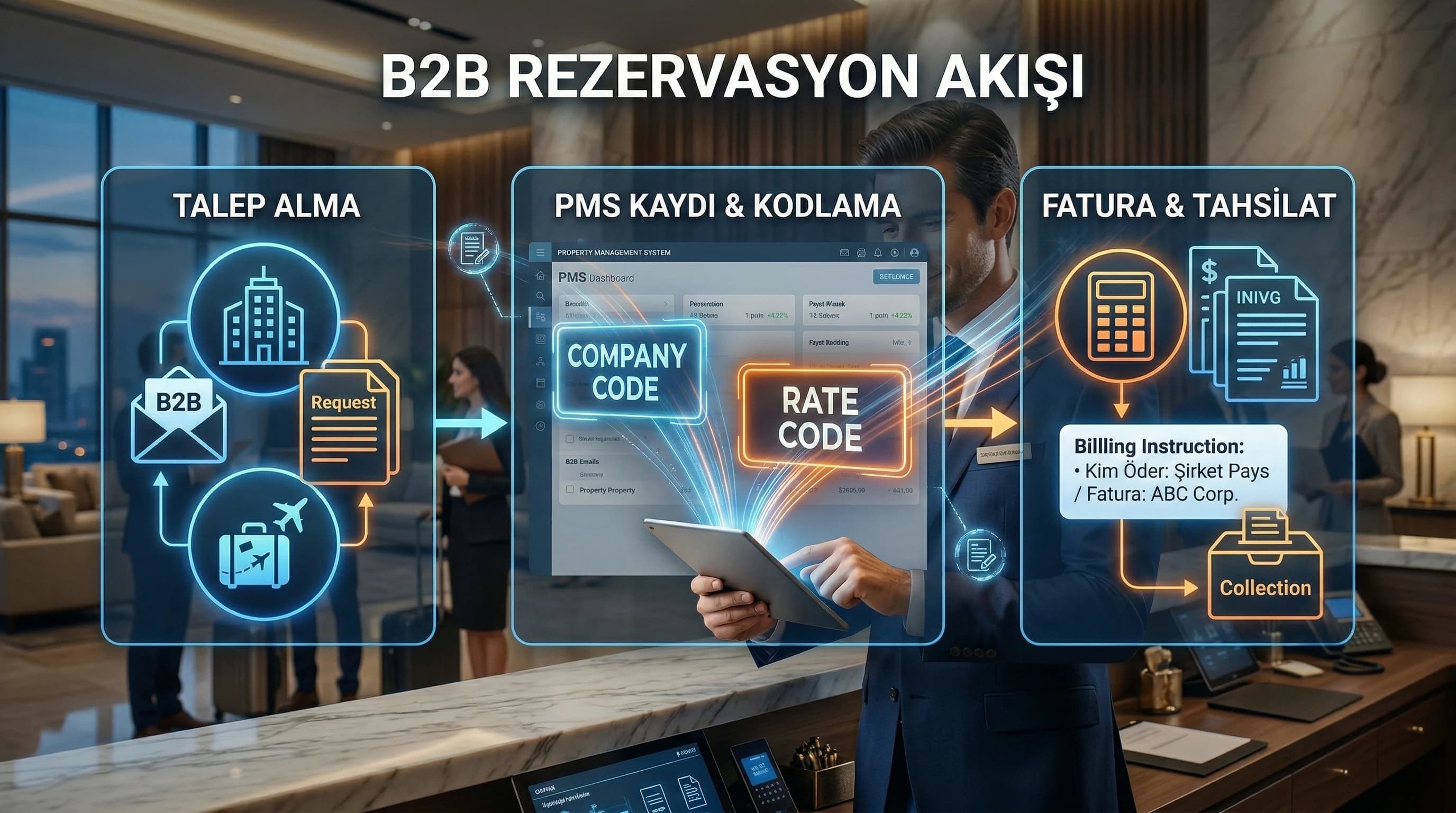 Örnekleme analiz aksiyon ve takip adımlarını gösteren rezervasyon audit diyagramı