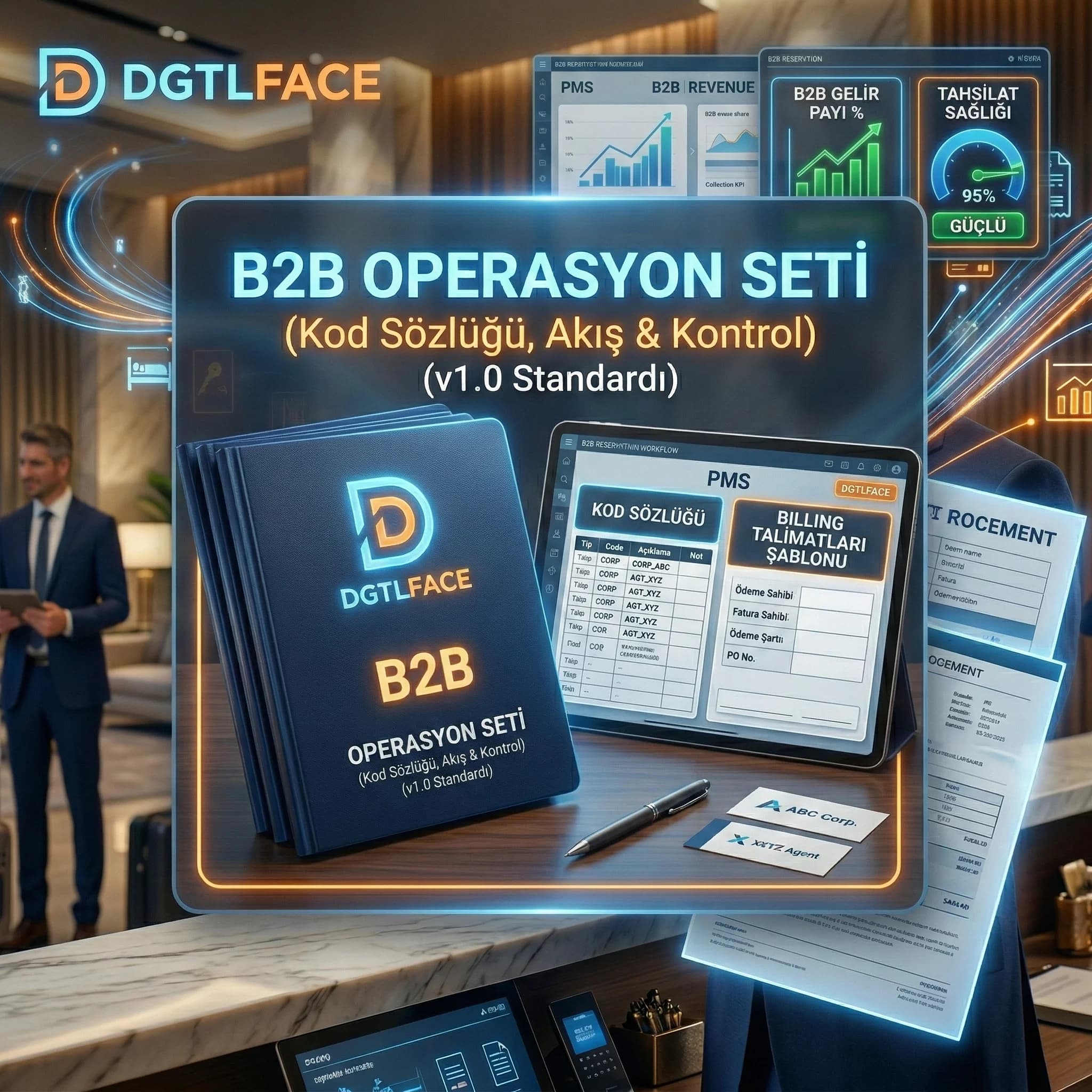 Audit checklist ve aksiyon matrisini gösteren otel deliverables kartı