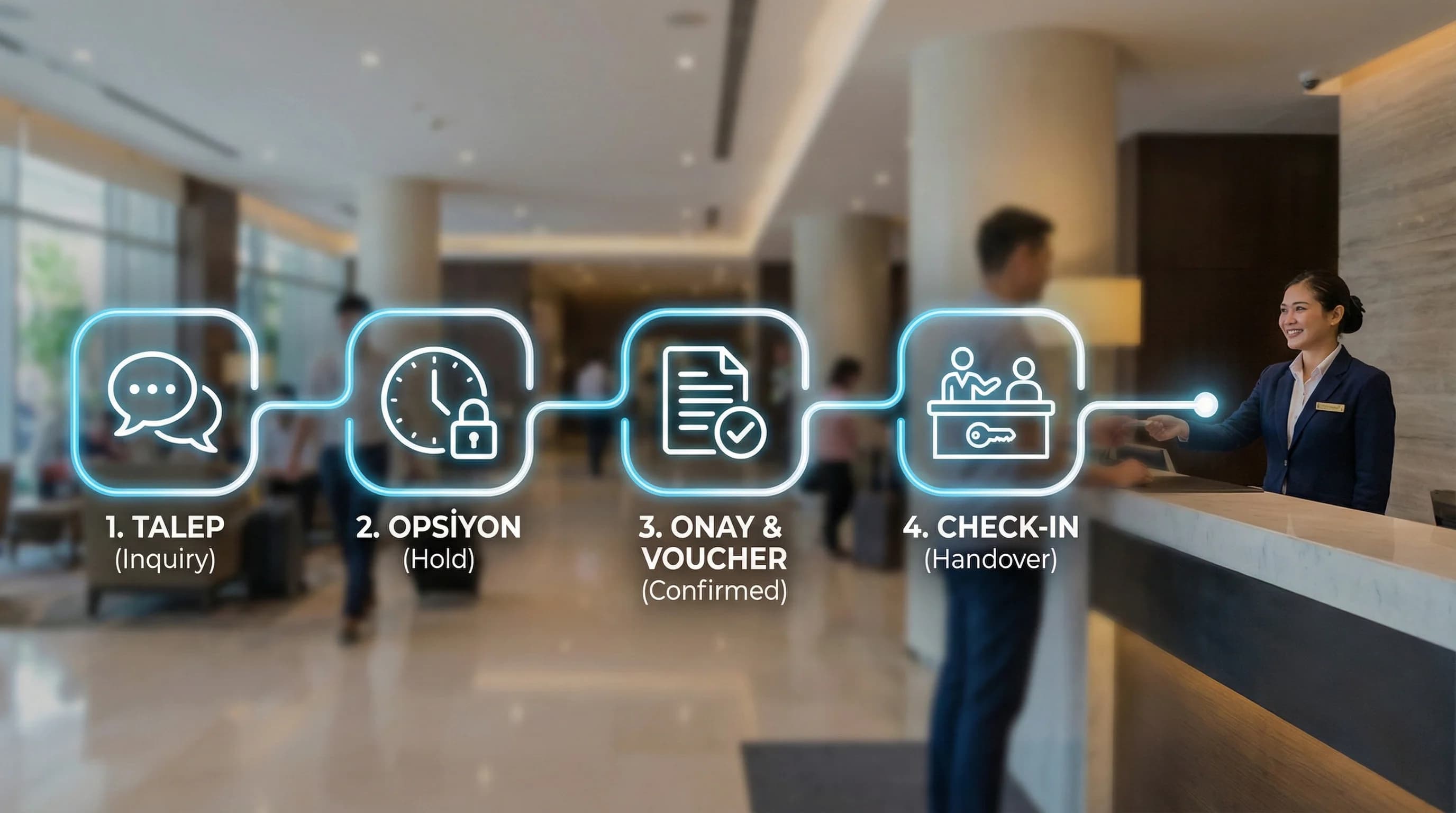 Rezervasyon Süreci Adım Adım: Talep, Opsiyon, Onay ve Check-in