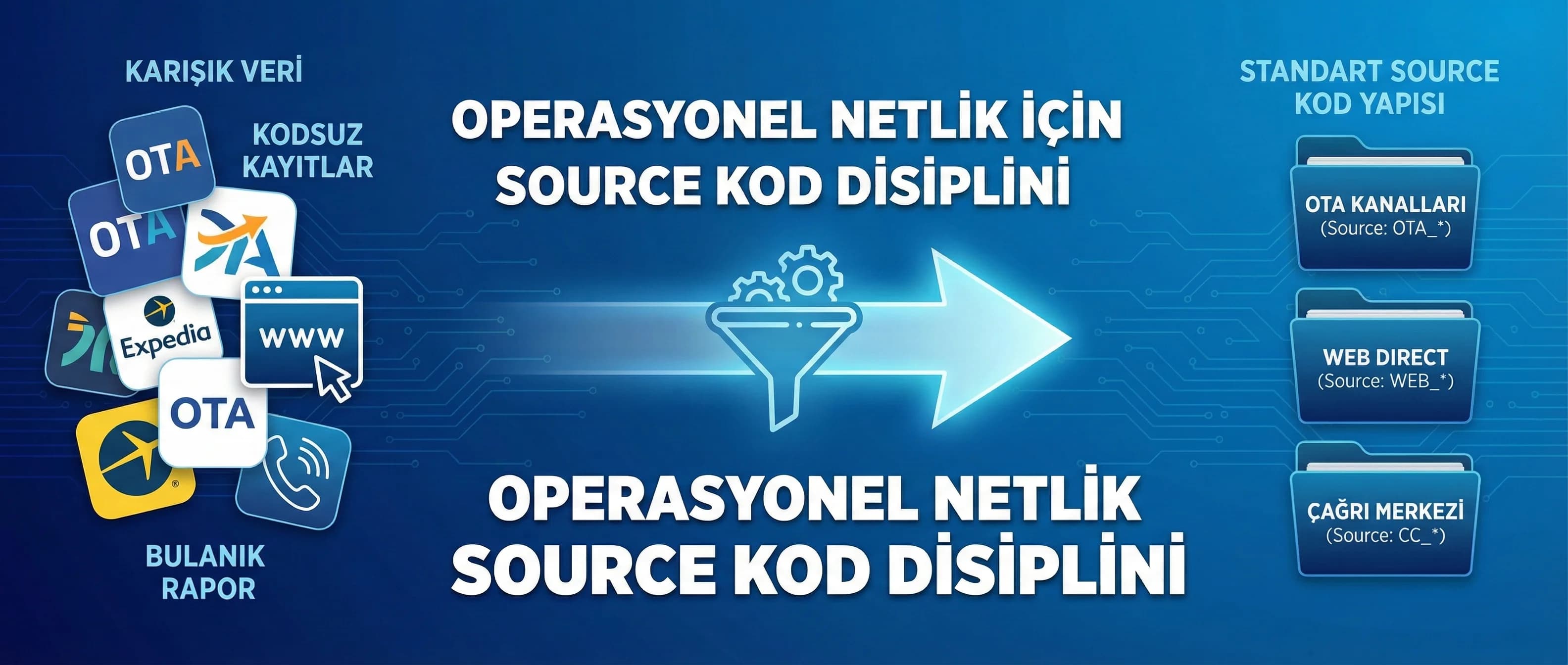 Kanal ve source kod ayrımına giriş yapan otel süreç bölüm ayırıcı görseli