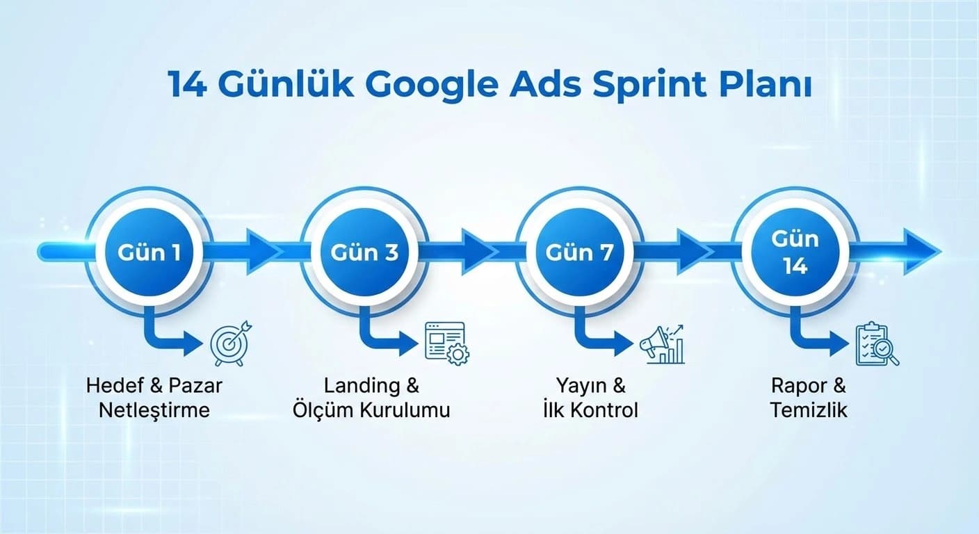 14 günlük Google Ads Sprint Planı