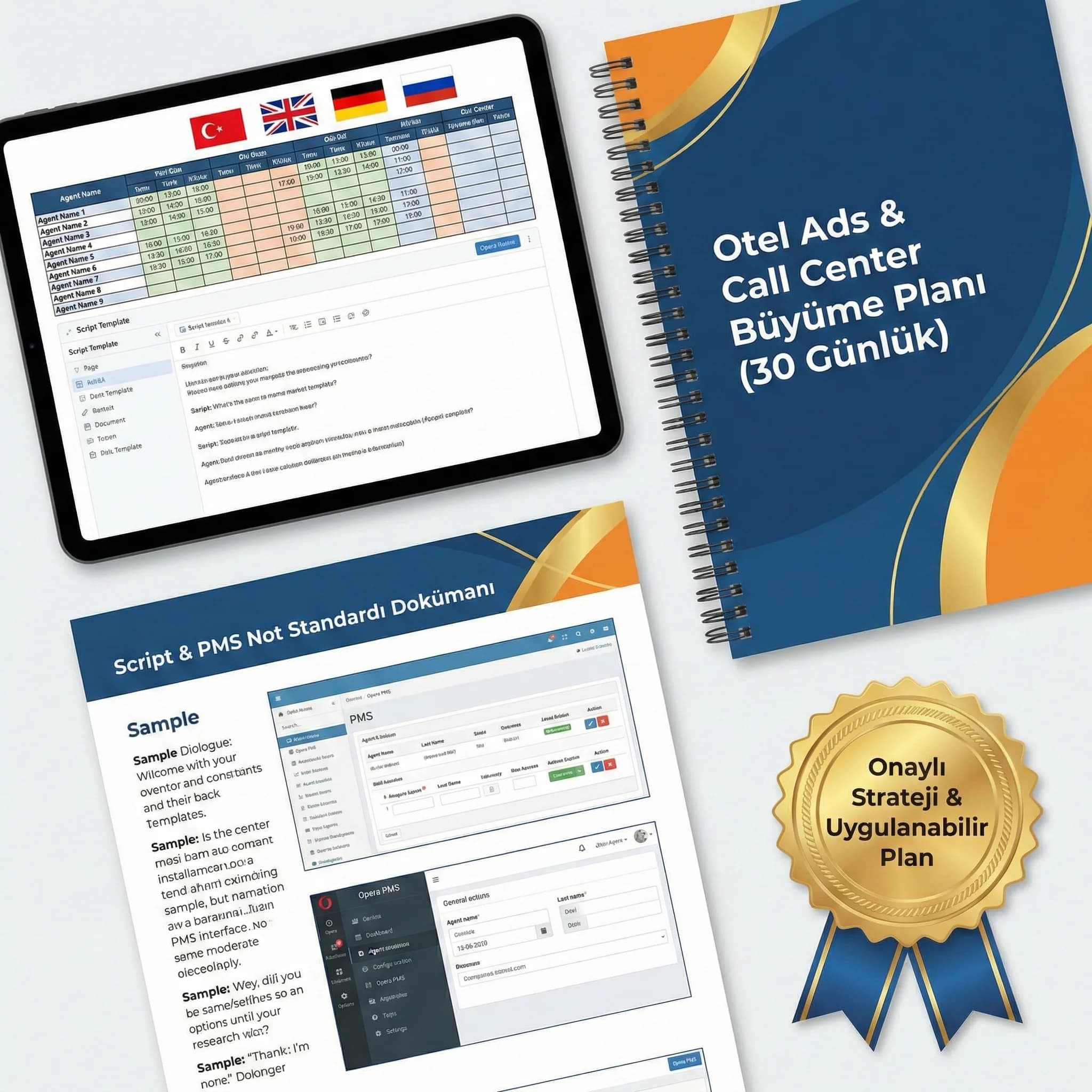 Ads-call-PMS deliverables kartı: script, vardiya planı, rapor ve entegrasyon çıktıları