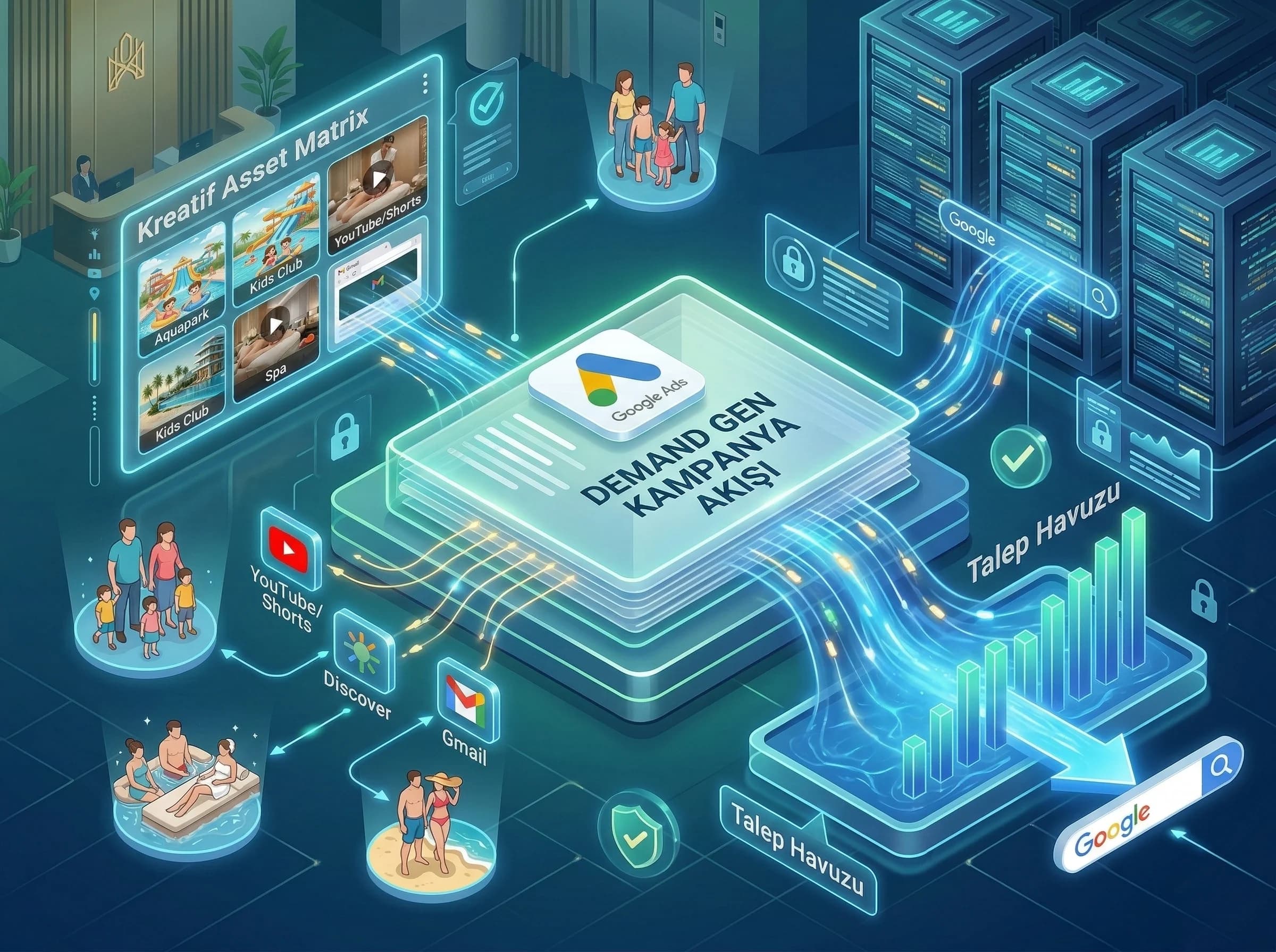 Demand Gen mantığı ve otel talep yaratma akışı, bölüm görseli