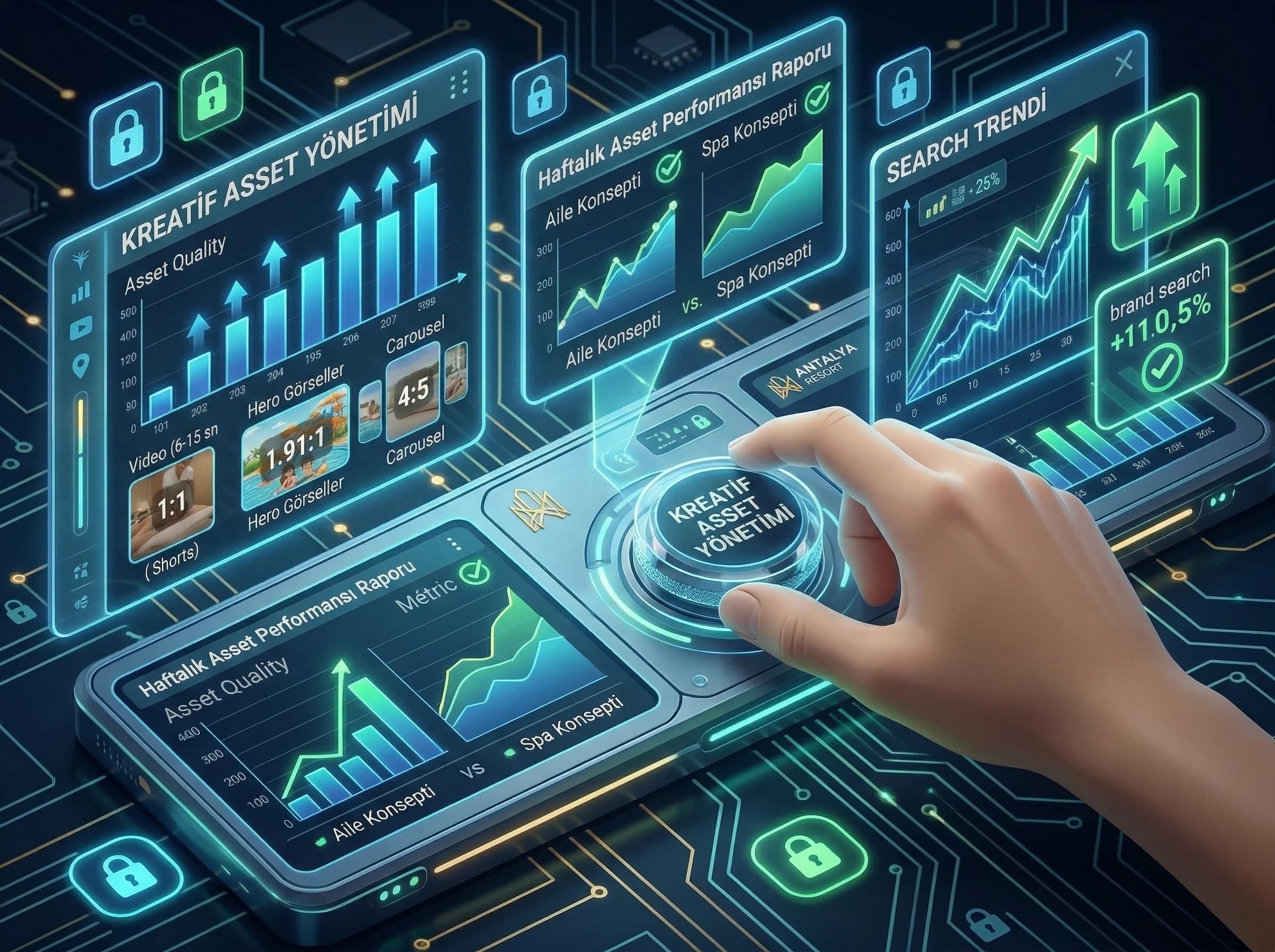 Kreatif gereksinimleri ve ölçüm farkları, otel kampanya yönetimi görseli
