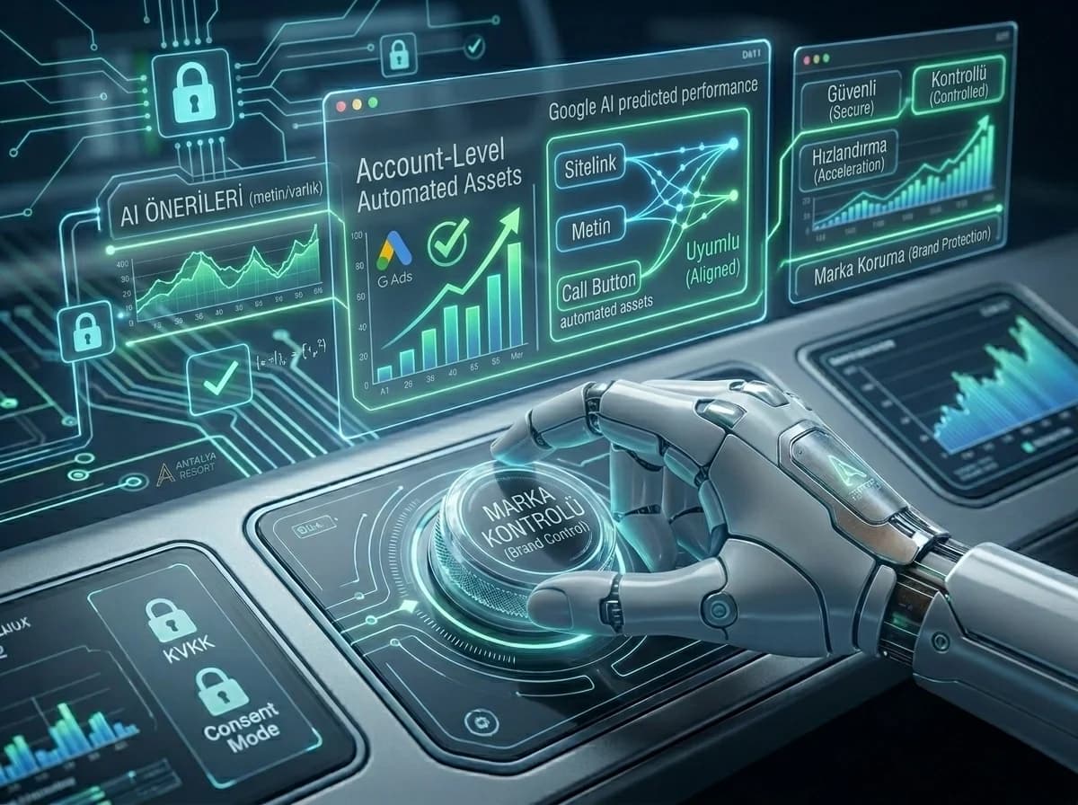 AI önerileri ve otomatik assets yönetimi, otel marka kontrolü bölüm görseli