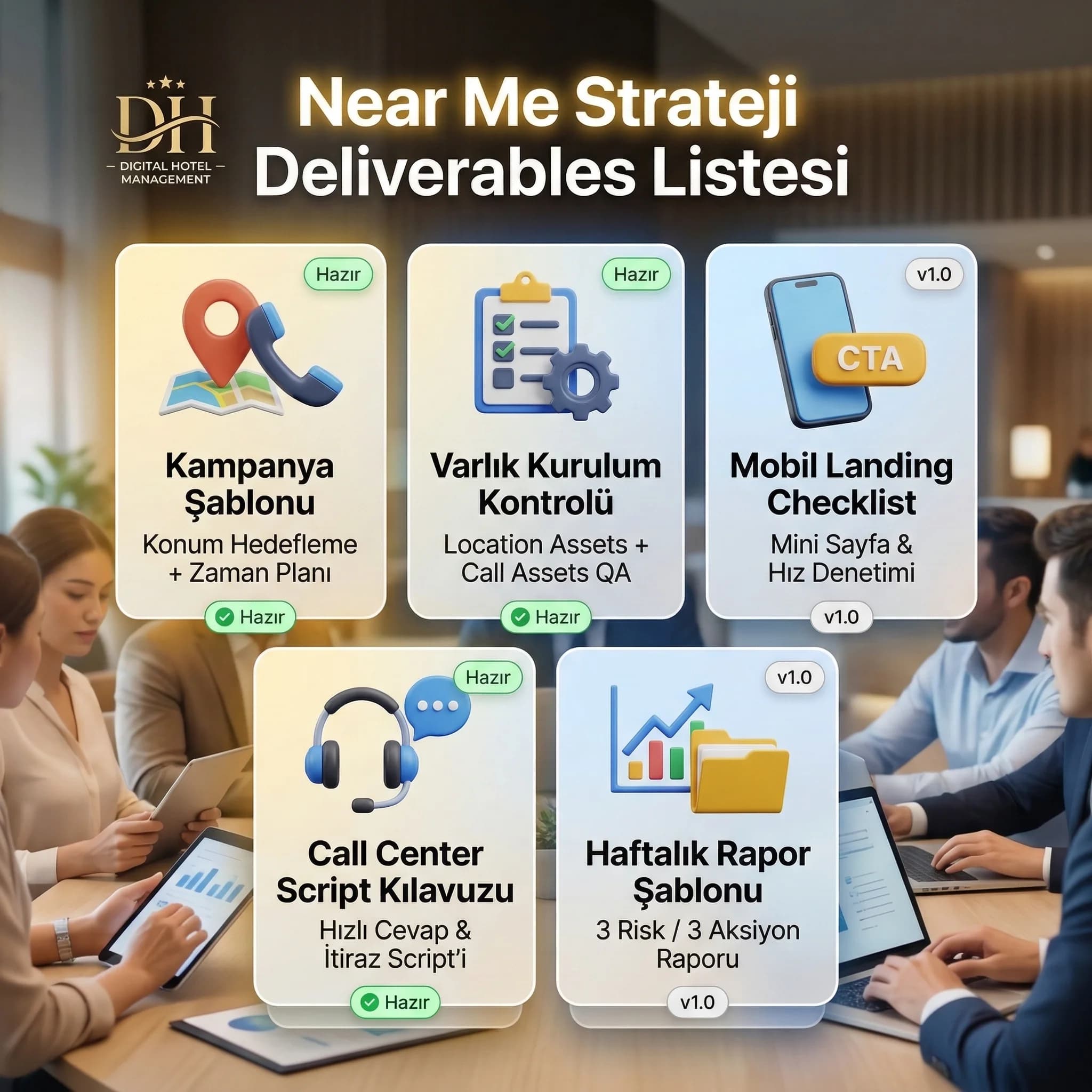 Near me strateji deliverables: kampanya planı, mesaj bankası, sprint ve rapor çıktıları