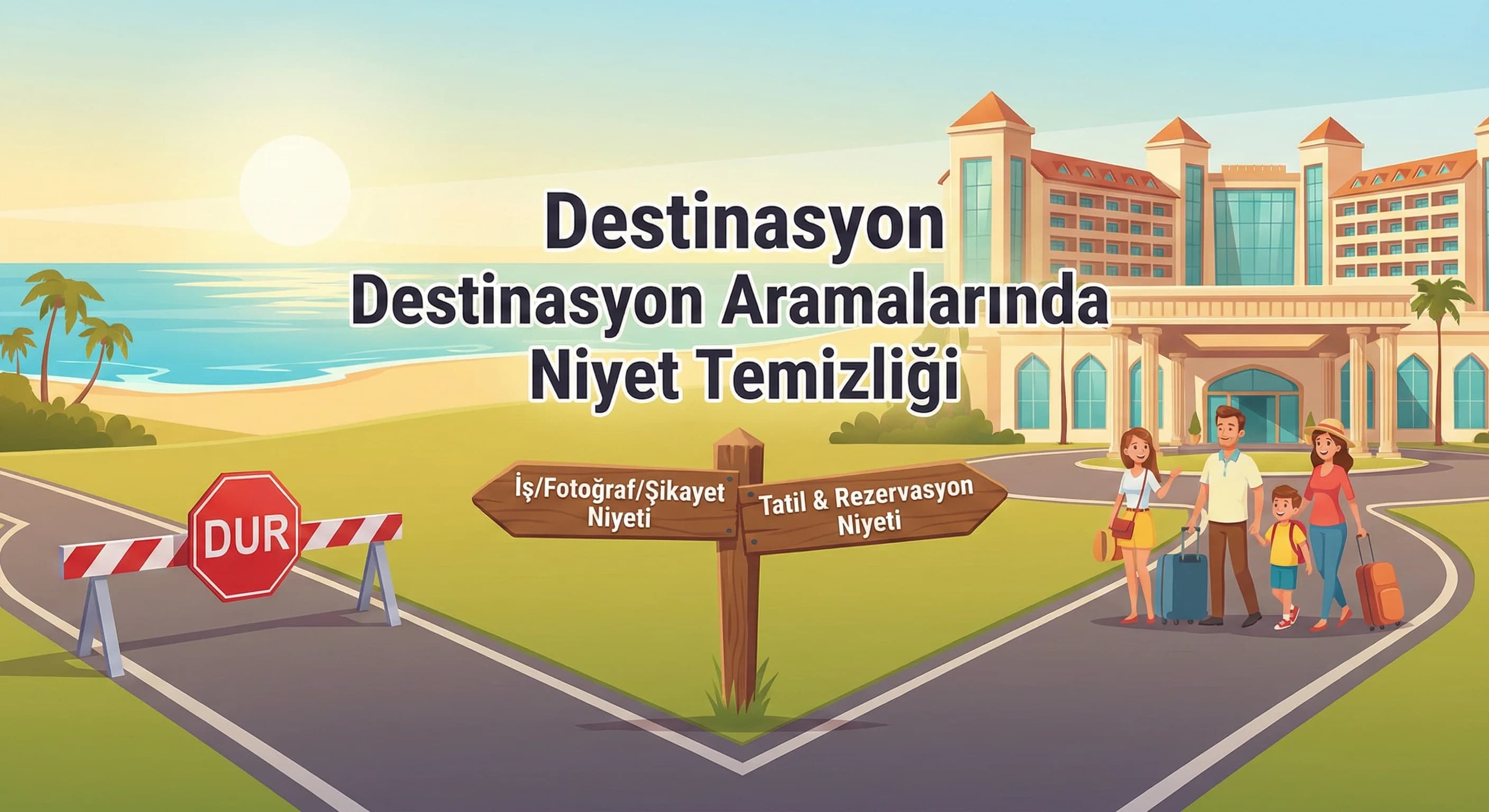 Resort destinasyonlarında alakasız sorgu temizliği bölümü ayırıcı görsel