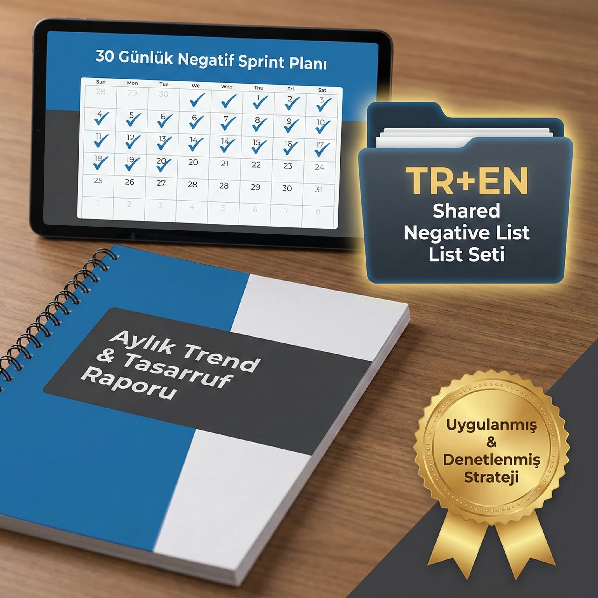 Negatif keyword deliverables: shared list, sprint planı, rapor ve uygulama kanıt kartı
