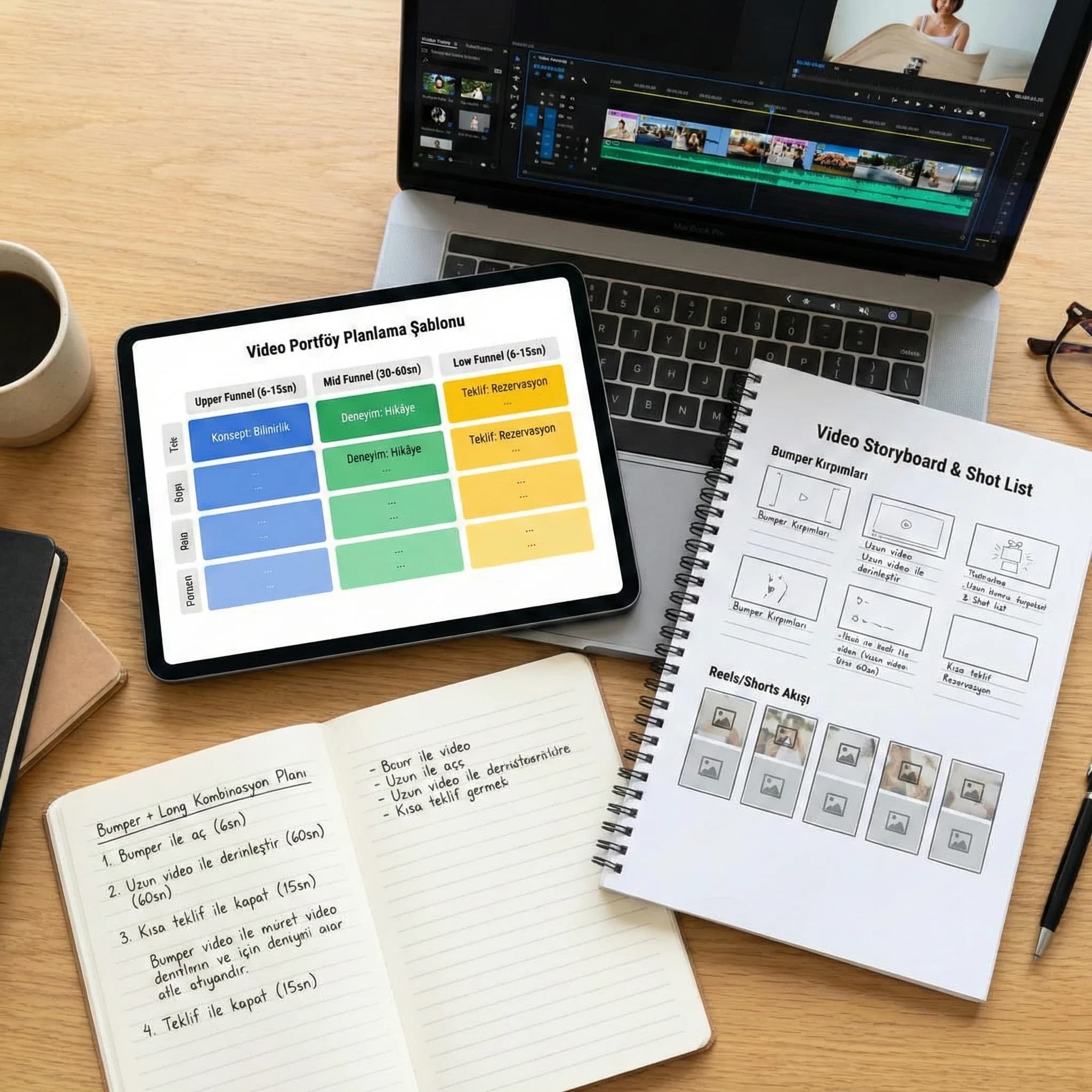 Portföy planı + storyboard + kısa kırpım çıktıları