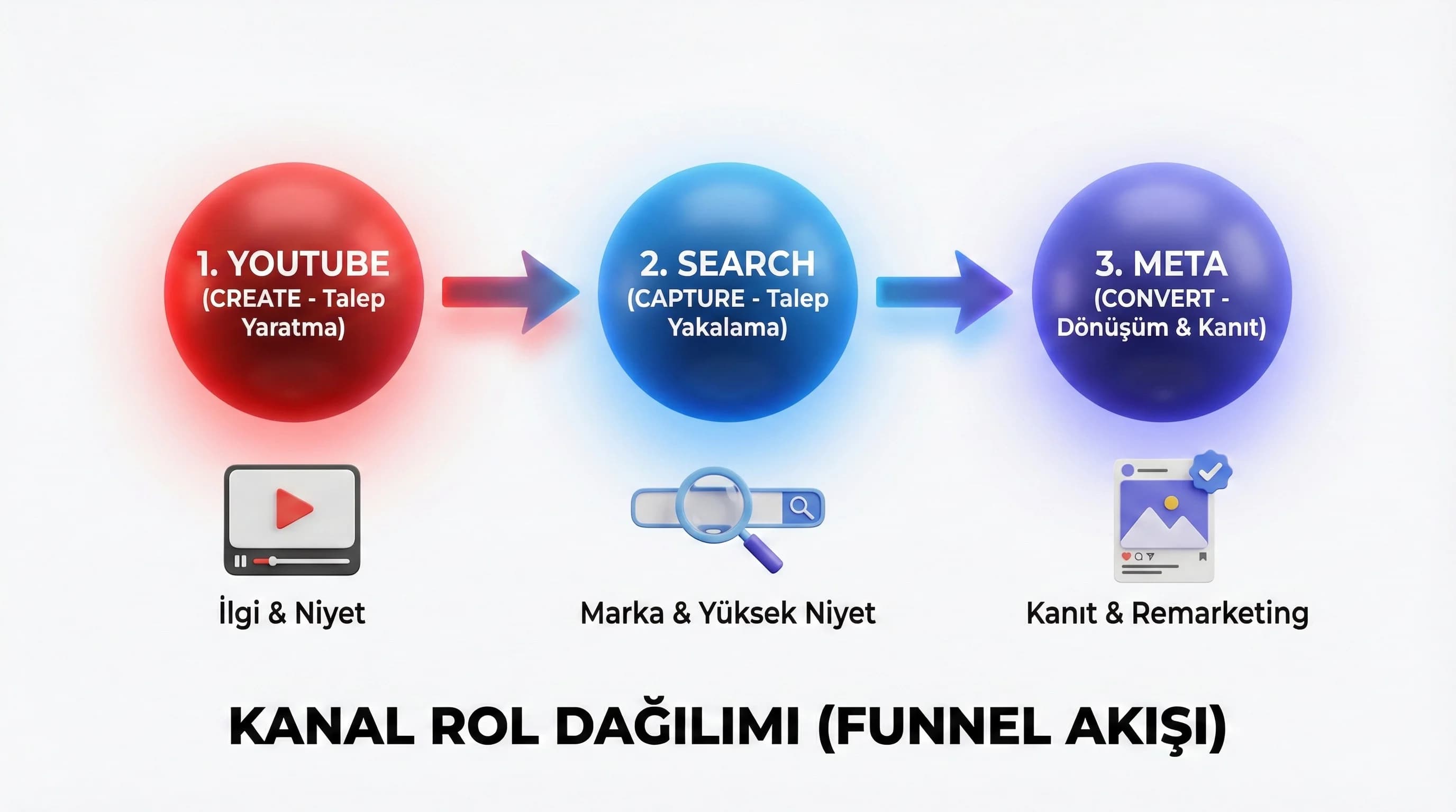 Kanal rol dağılımını (create→capture→convert) gösteren bağlam görseli