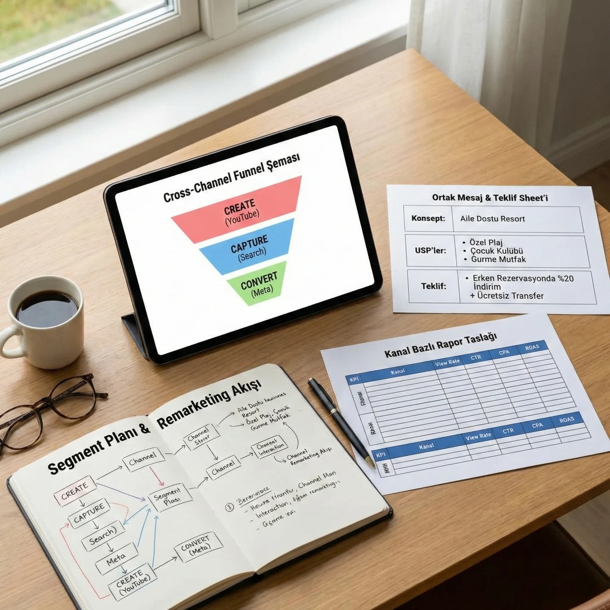 Workshop deliverables: şema, mesaj sheet’i, segment planı, rapor