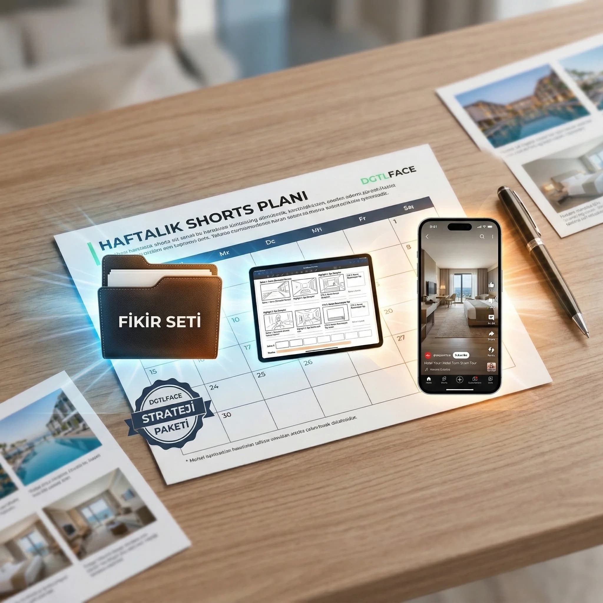 Shorts deliverables: fikir seti, storyboard, haftalık plan