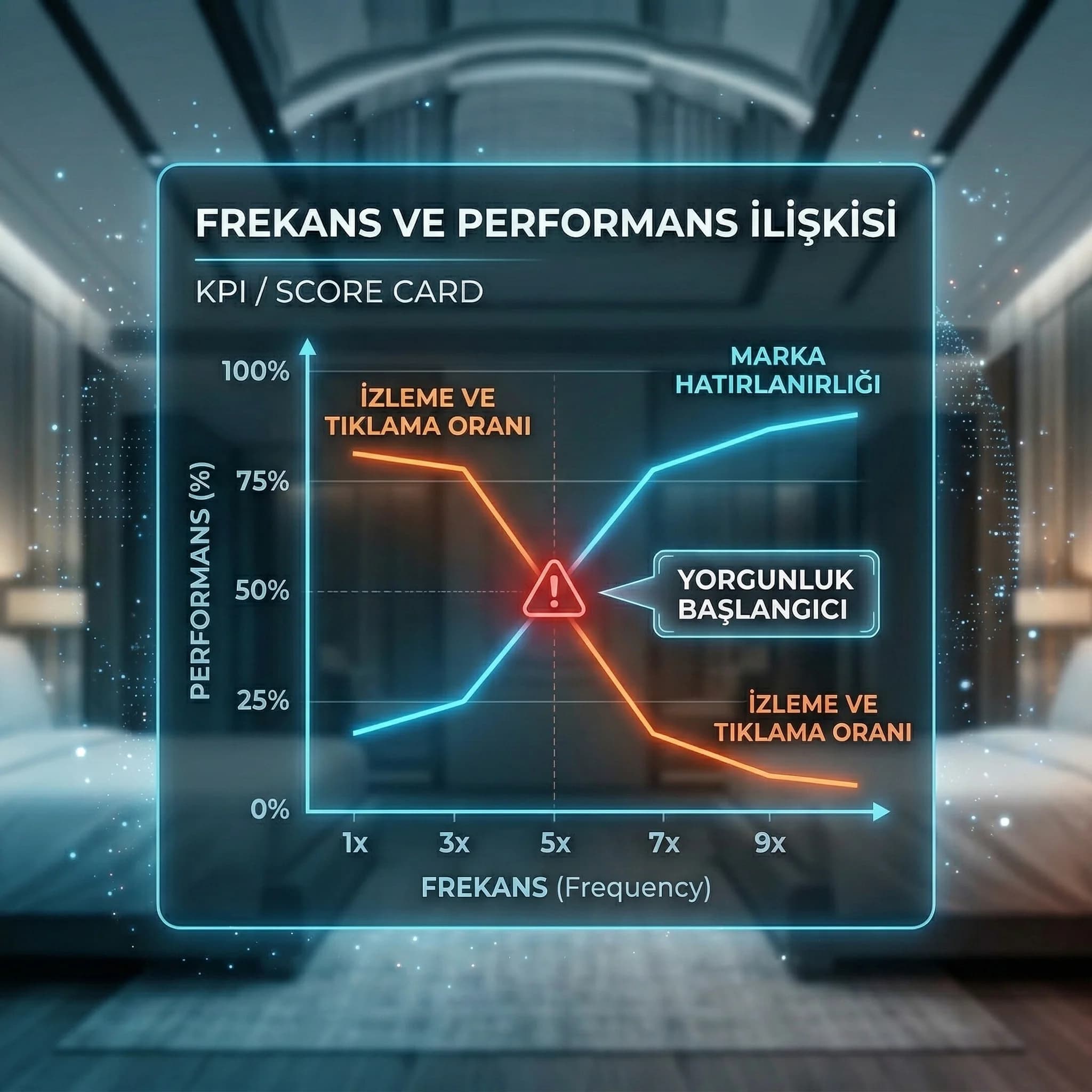 Frekans–performans ilişkisi grafiği (temsili)