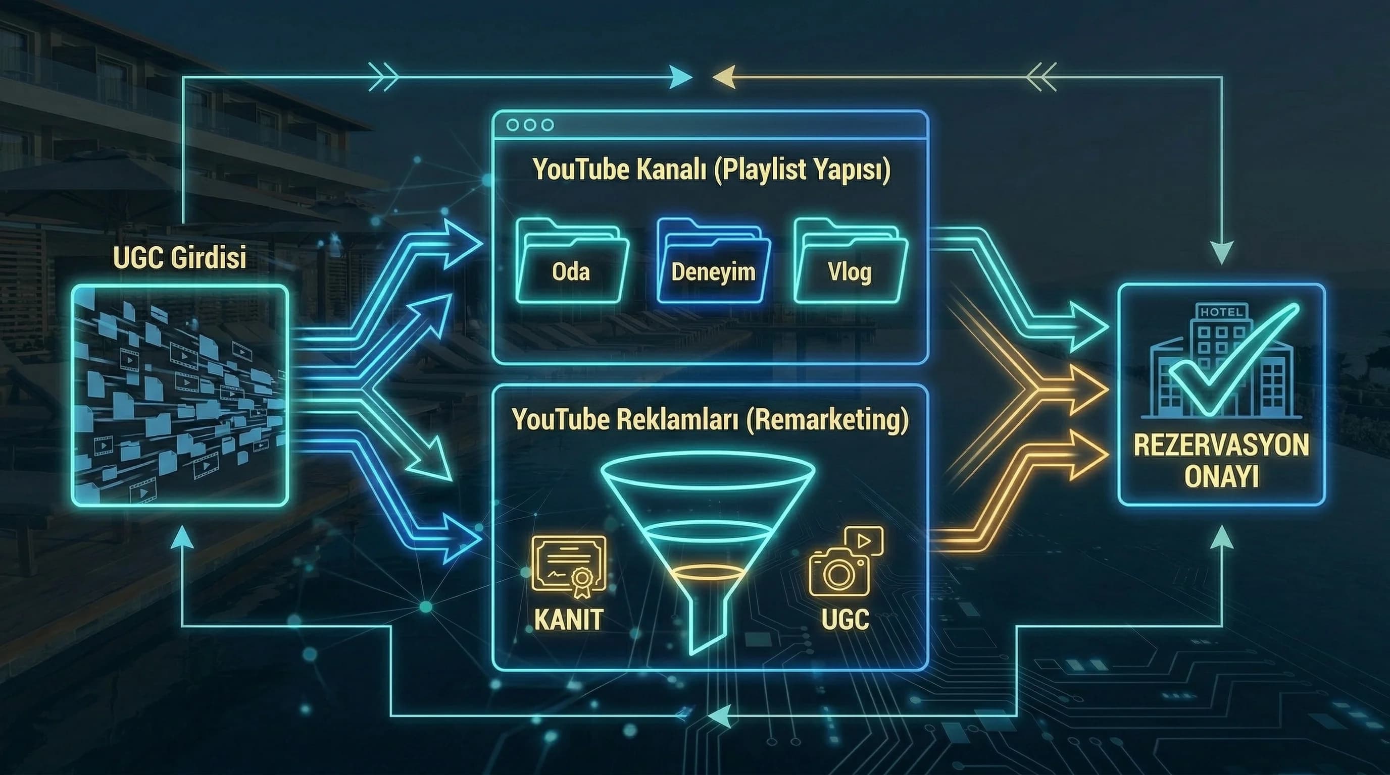 UGC’nin kanal ve reklam stratejisinde konum diyagramı
