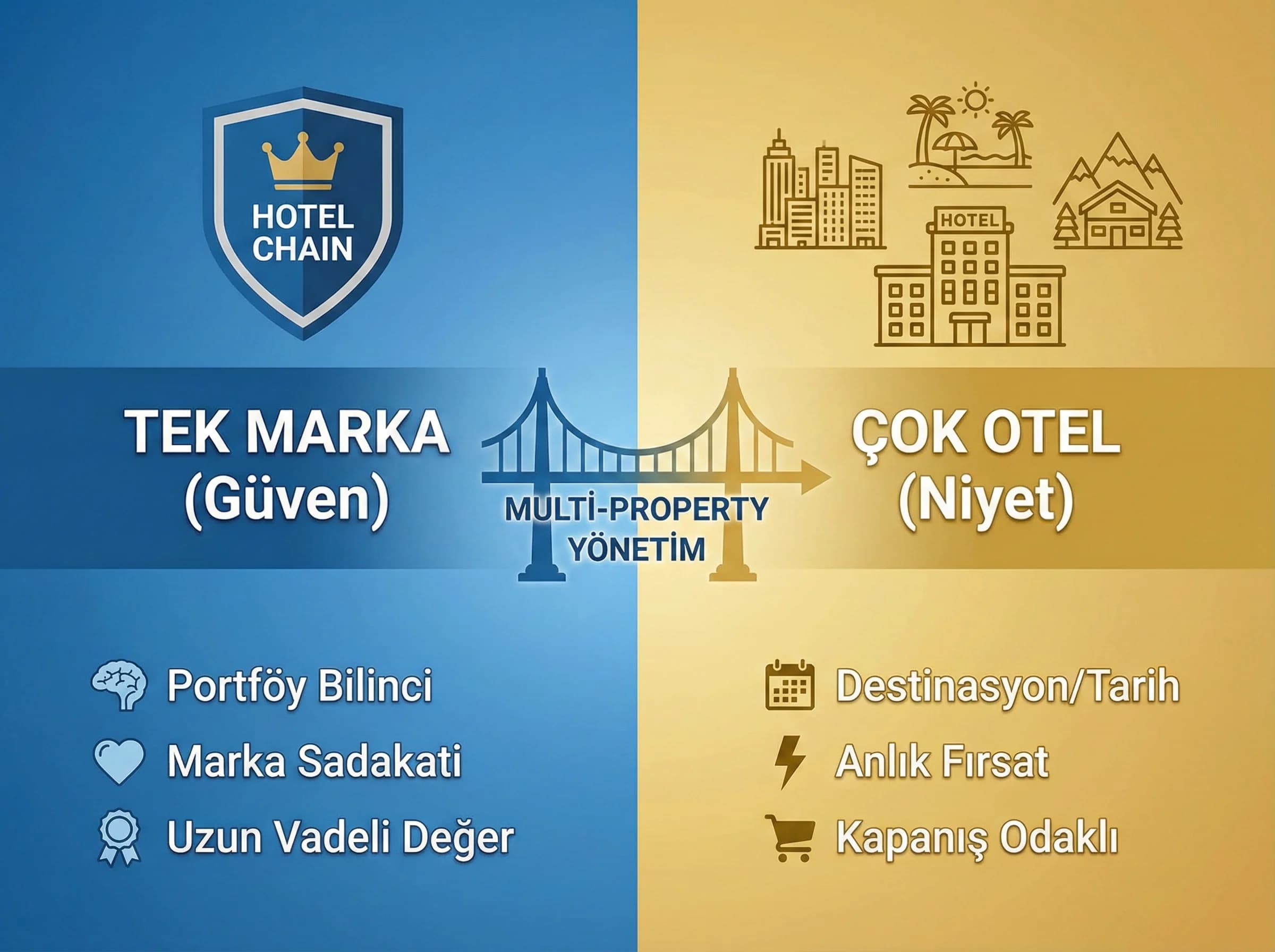 Multi property kavramı ve zincir remarketing mantığını ayıran bölüm görseli