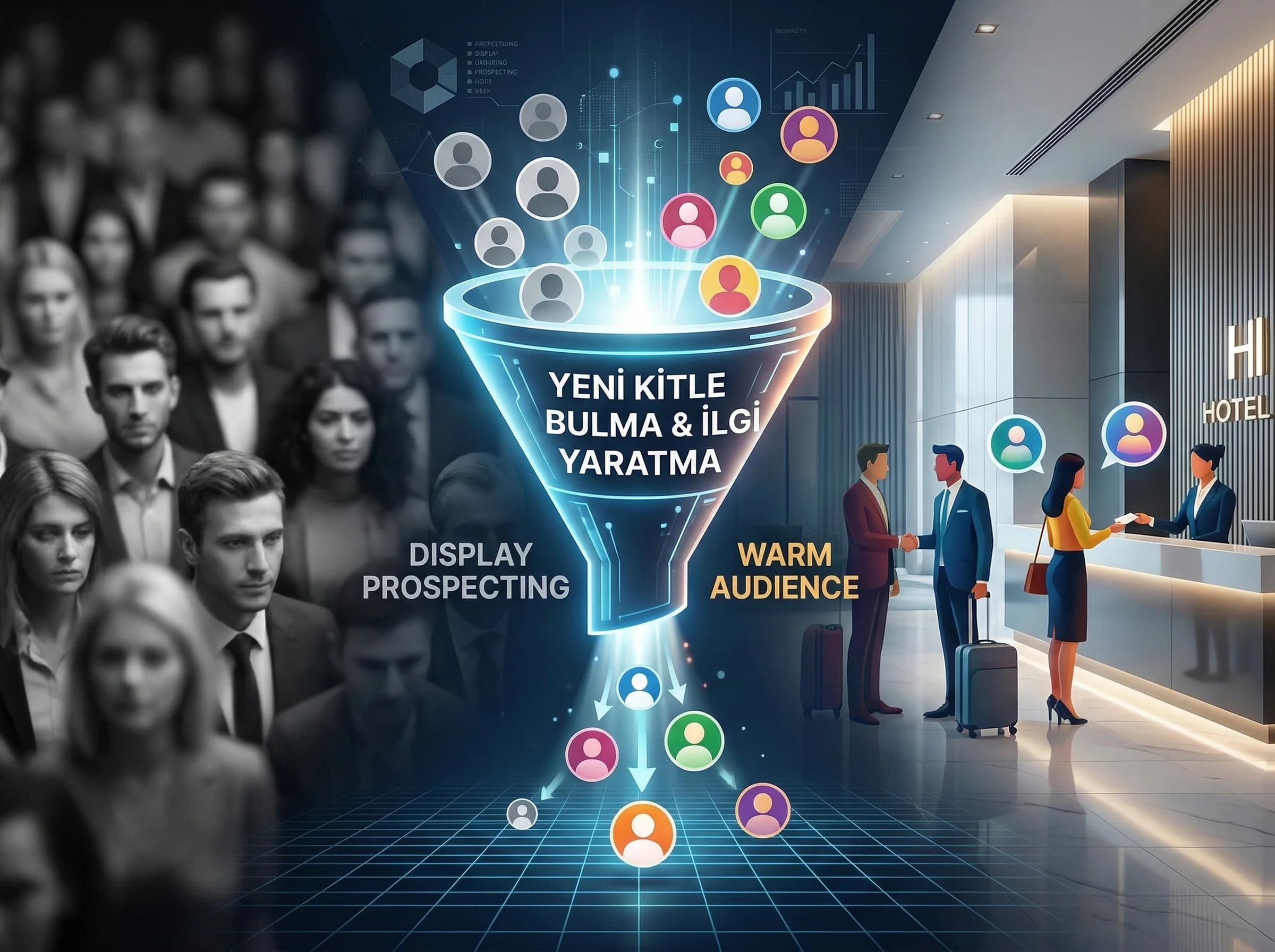 Display prospecting kavramını ve rolünü ayıran otel bölüm görseli
