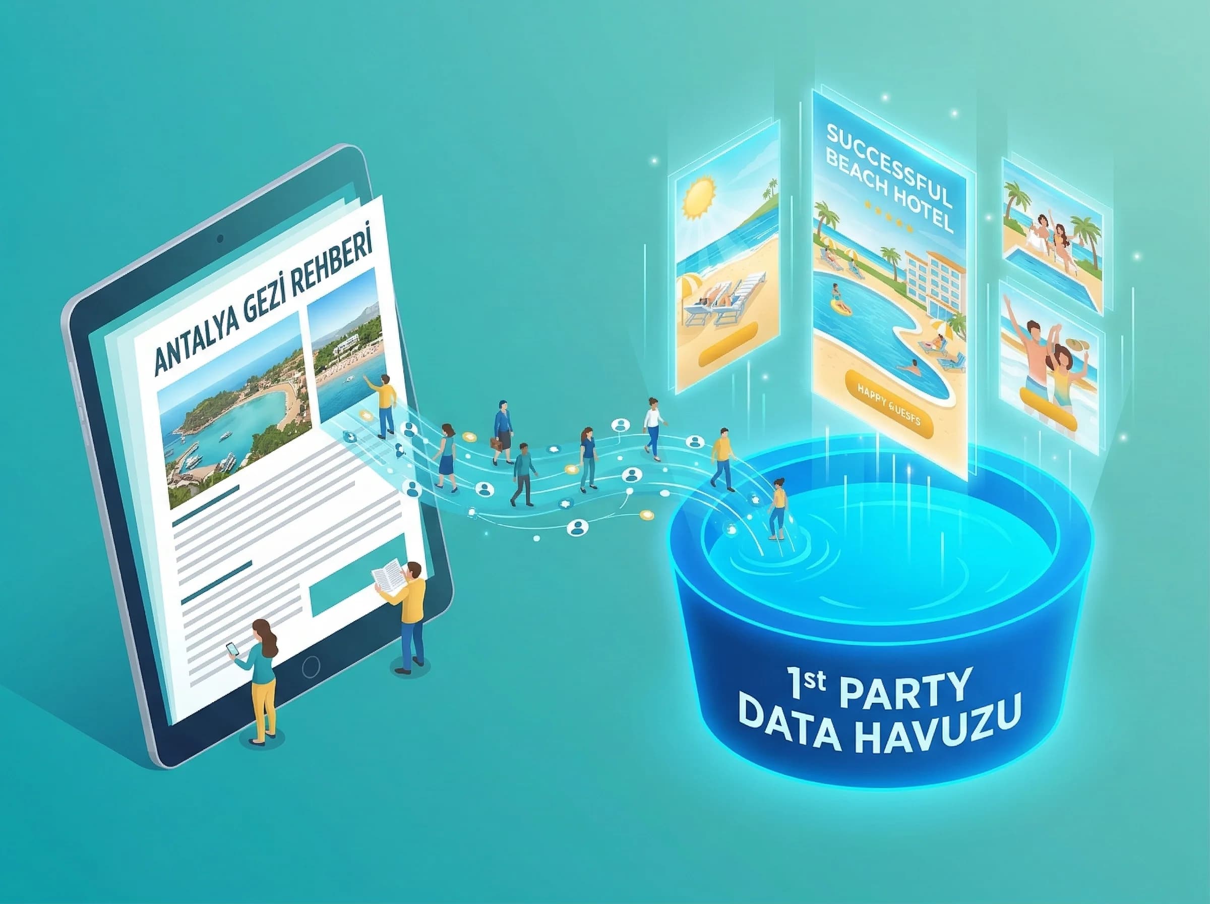 Contextual hedefleme ve 1st party havuz besleme stratejisini ayıran görsel