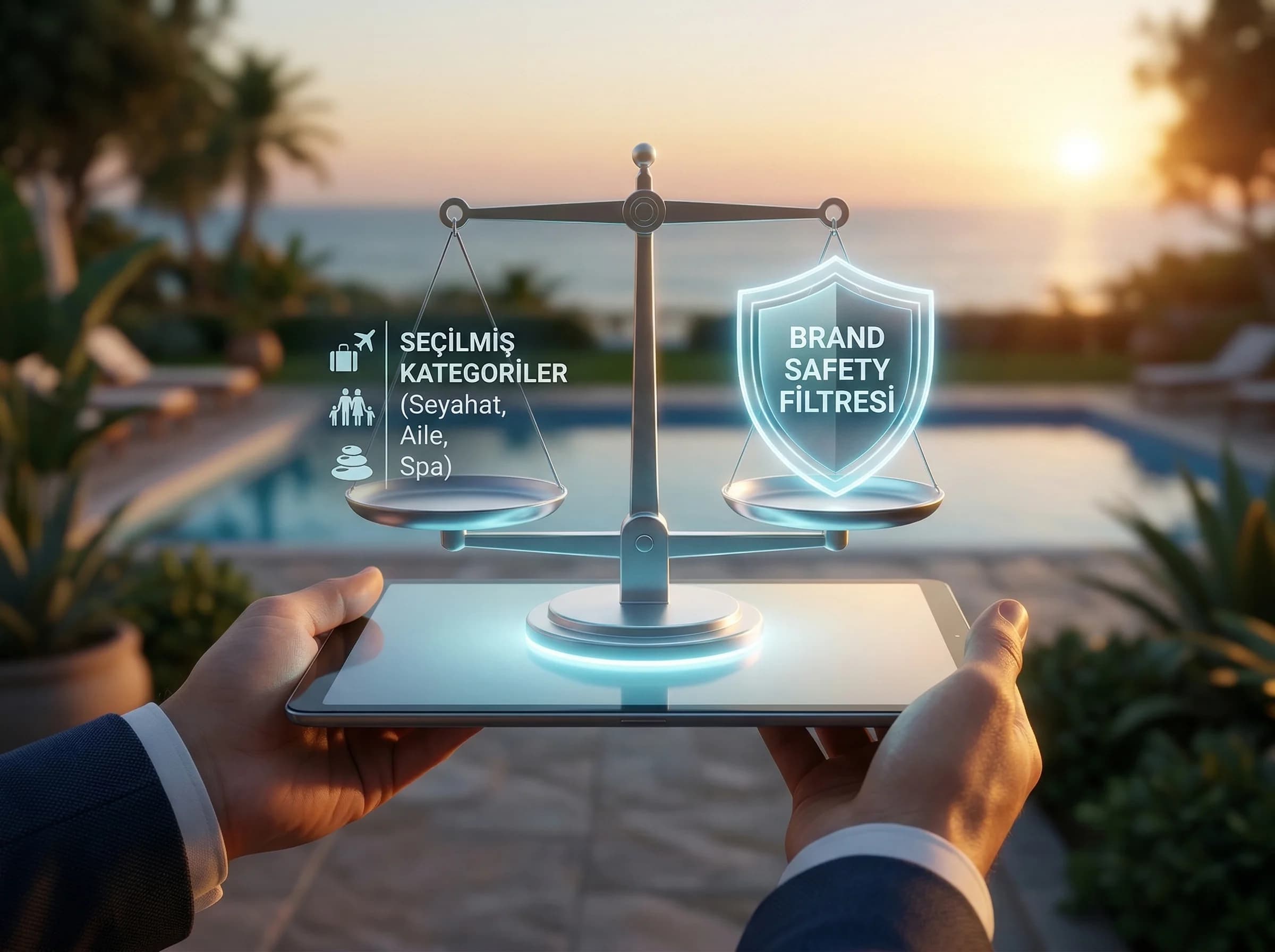 Contextual hedefleme kategori seçimi ve kontrol adımlarını özetleyen checklist kartı