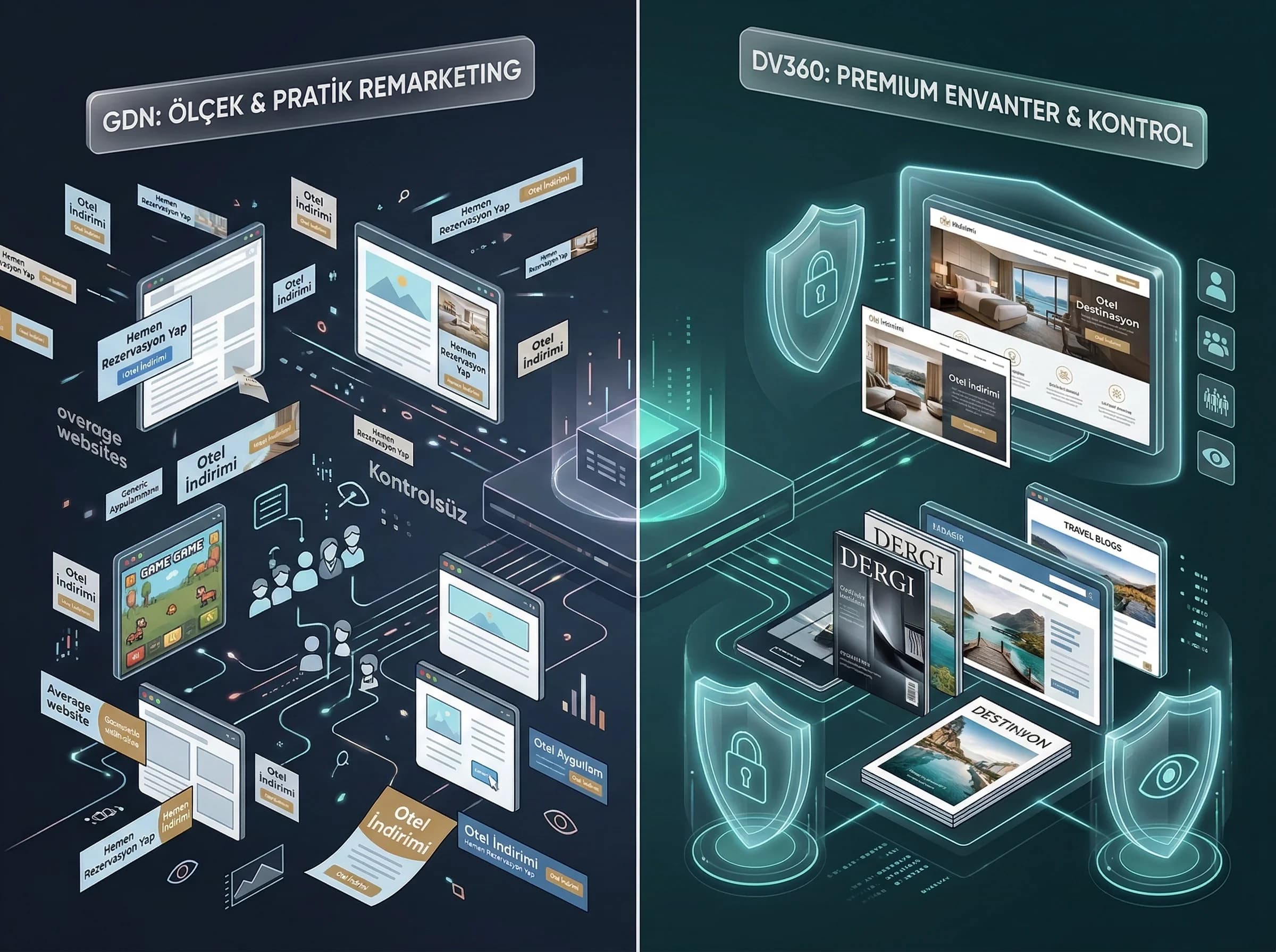 GDN ve programatik farklarını otel bağlamında ayıran bölüm görseli