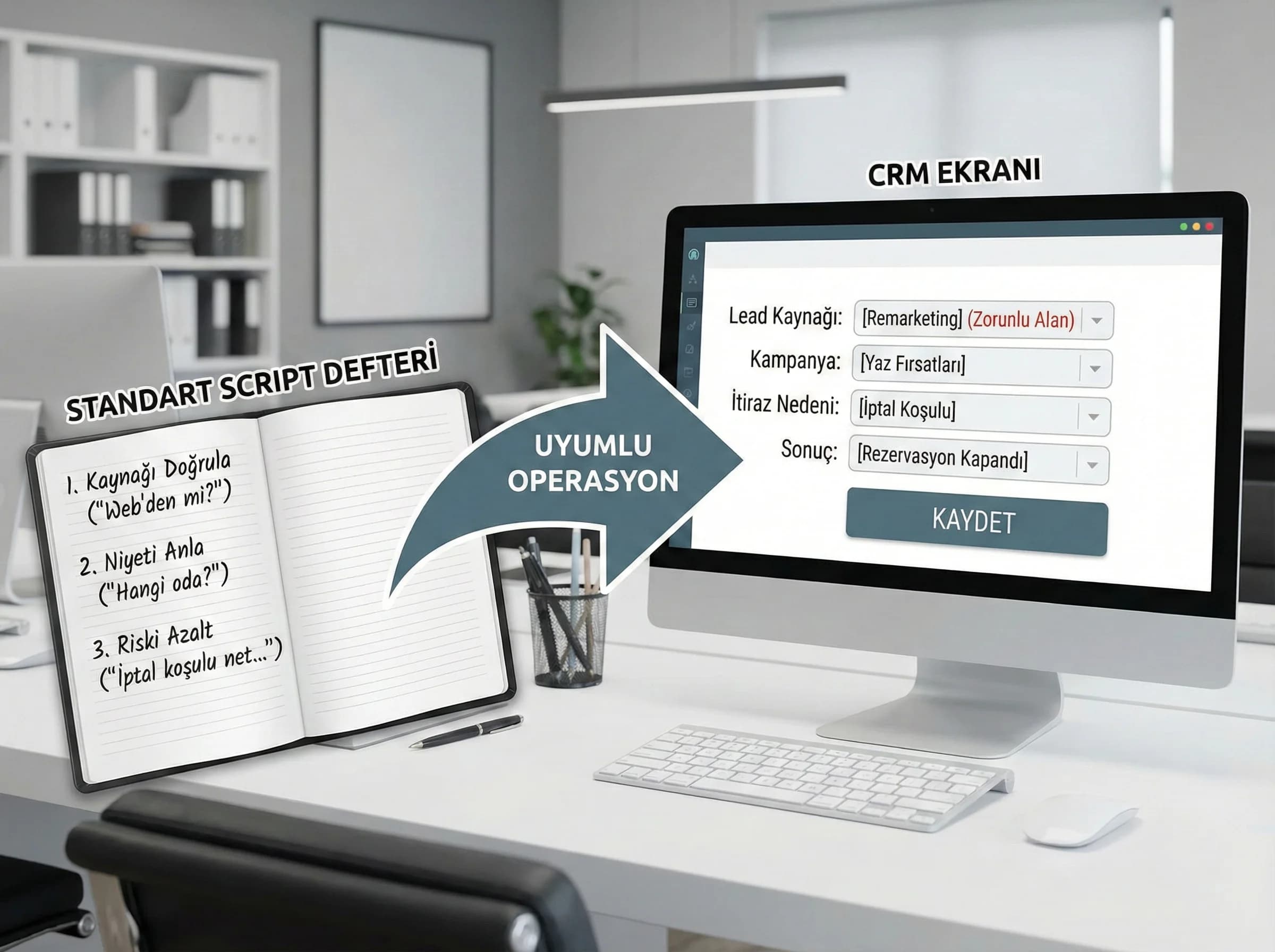 CRM alanları ve script entegrasyonunu ayıran otel bölüm görseli