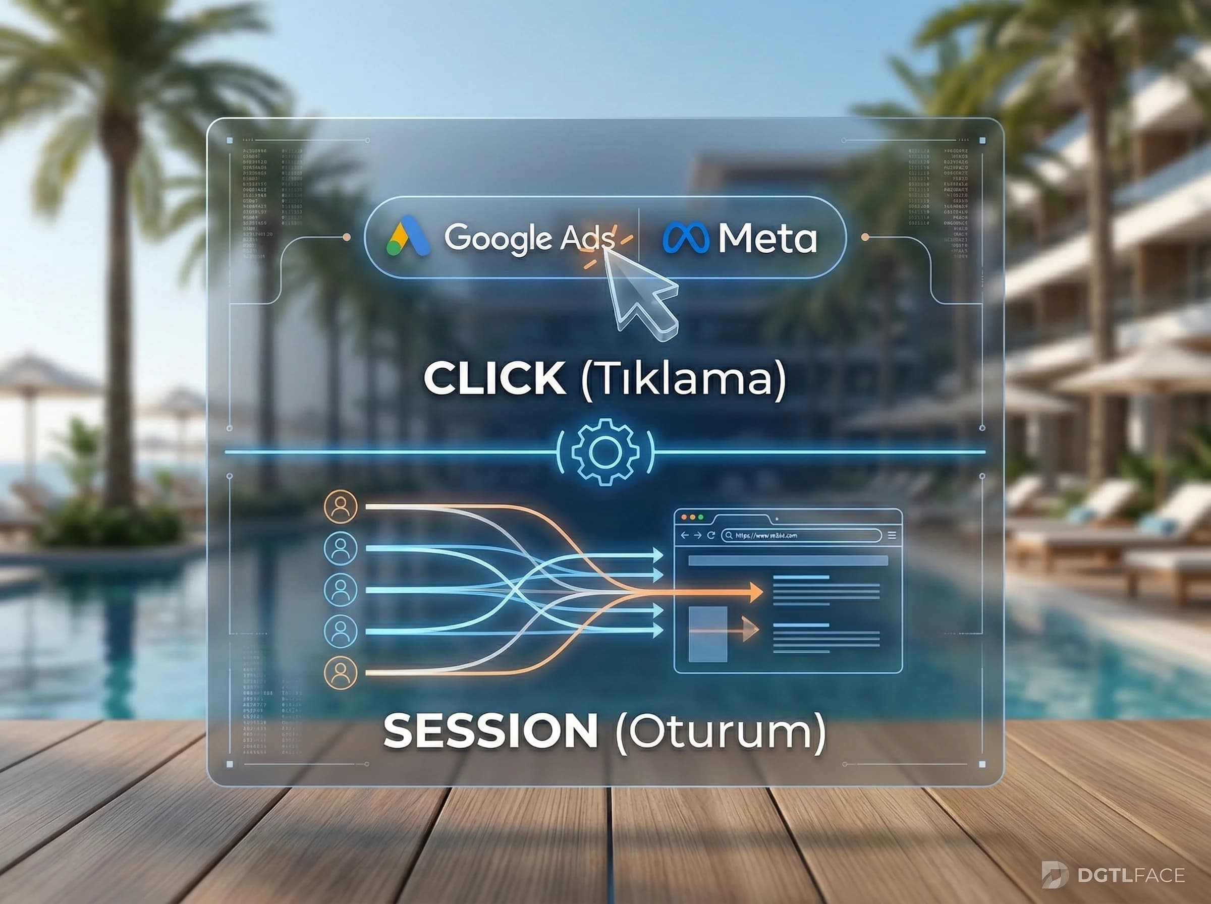 Click session booking farkını otel dönüşüm raporlamasında ayıran bölüm görseli