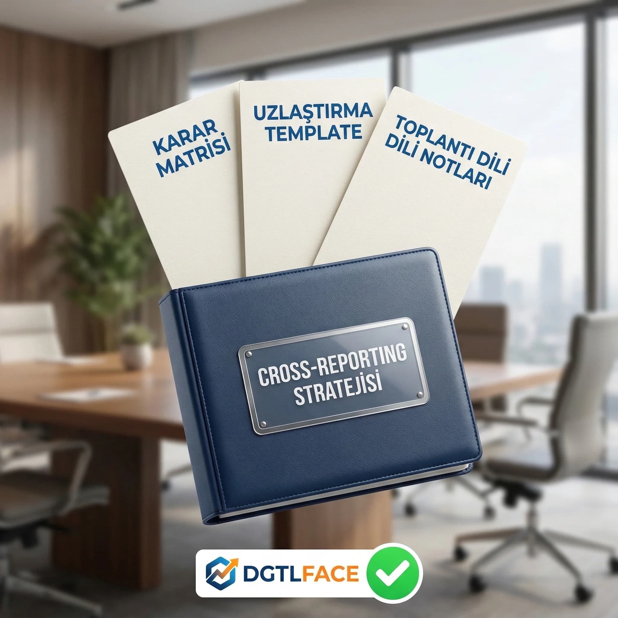 Uzlaştırma şablonu toplantı dili ve çıktı paketini otel için özetleyen kart