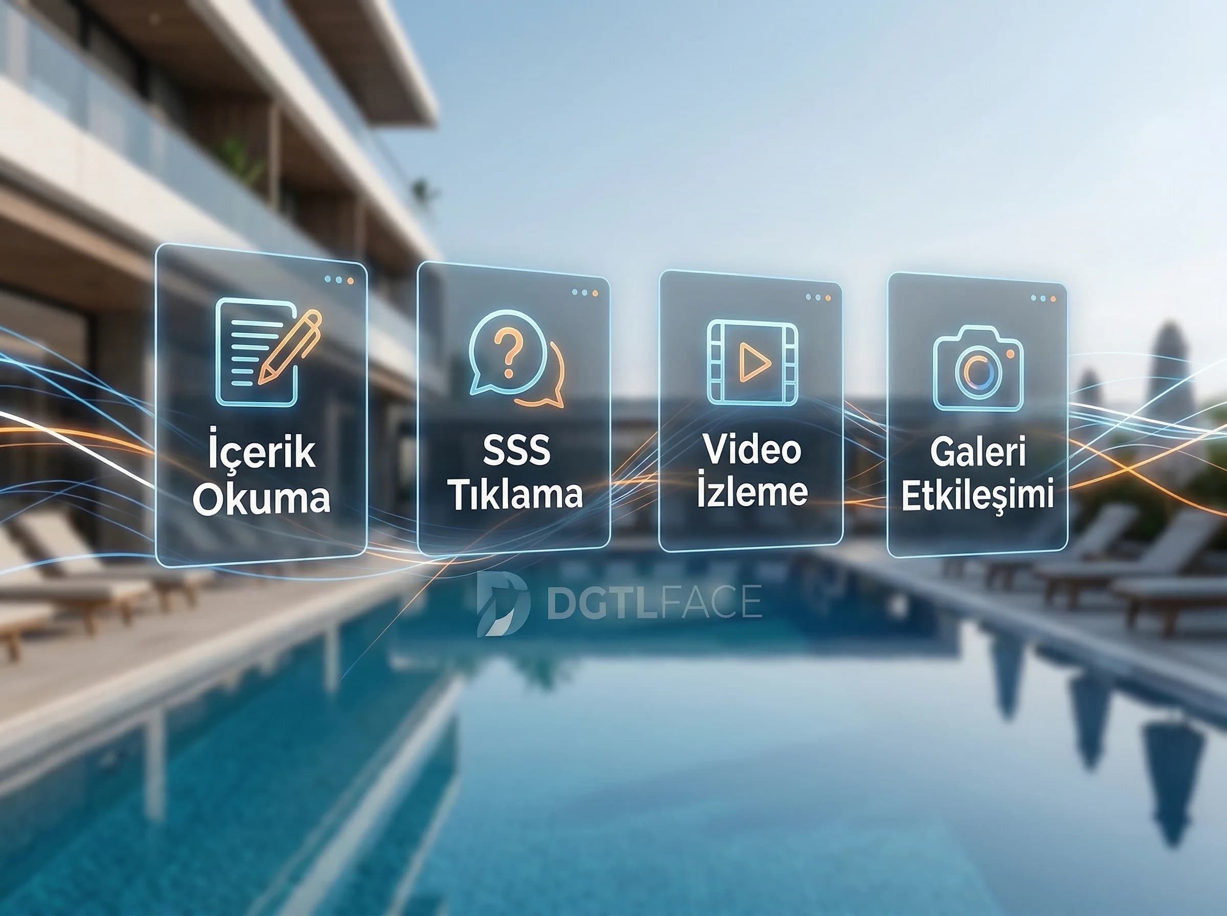 Üst funnel aksiyonlarını otel içerik ölçümünde ayıran bölüm görseli