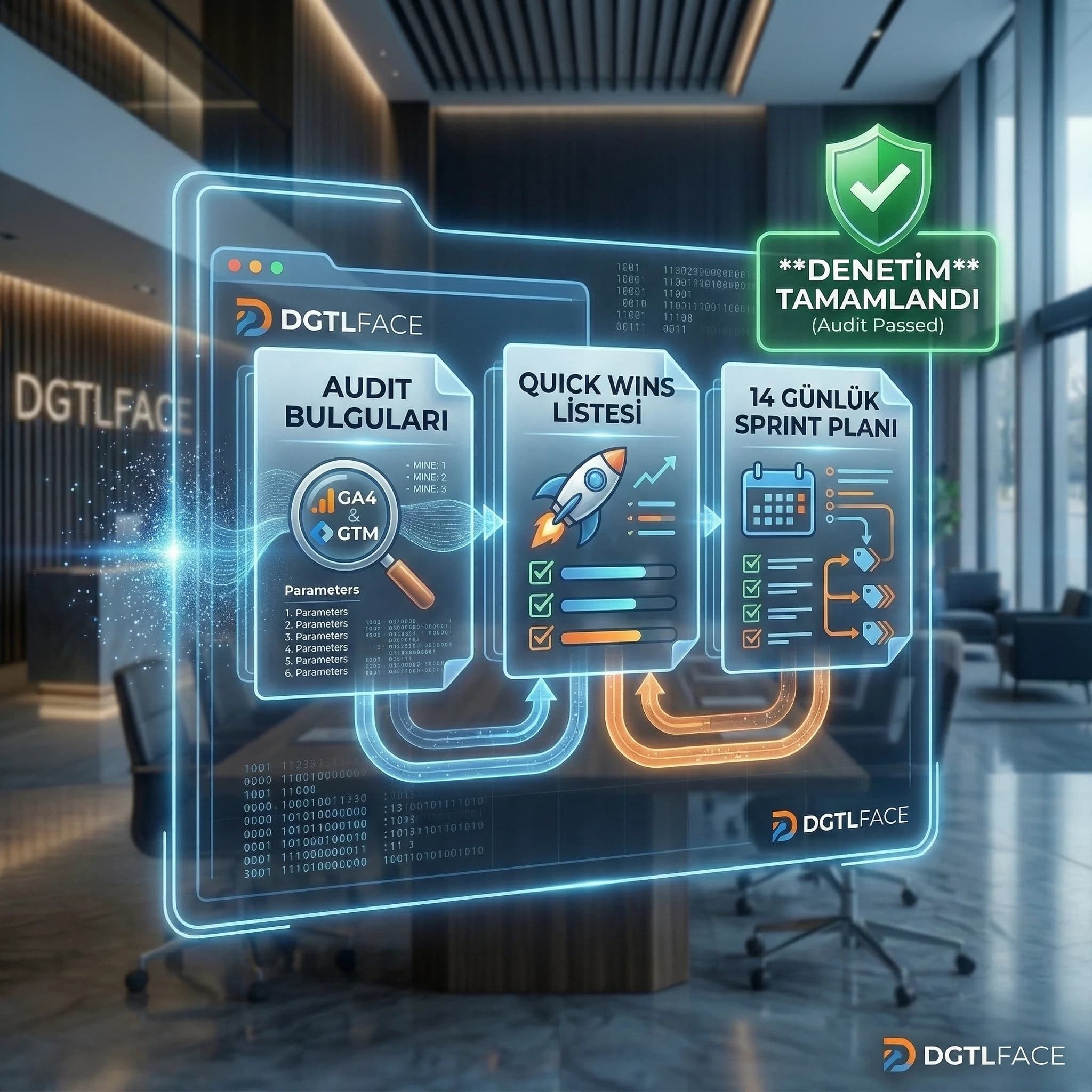 Audit raporu ve aksiyon planı deliverables çıktısını otel için özetleyen kart