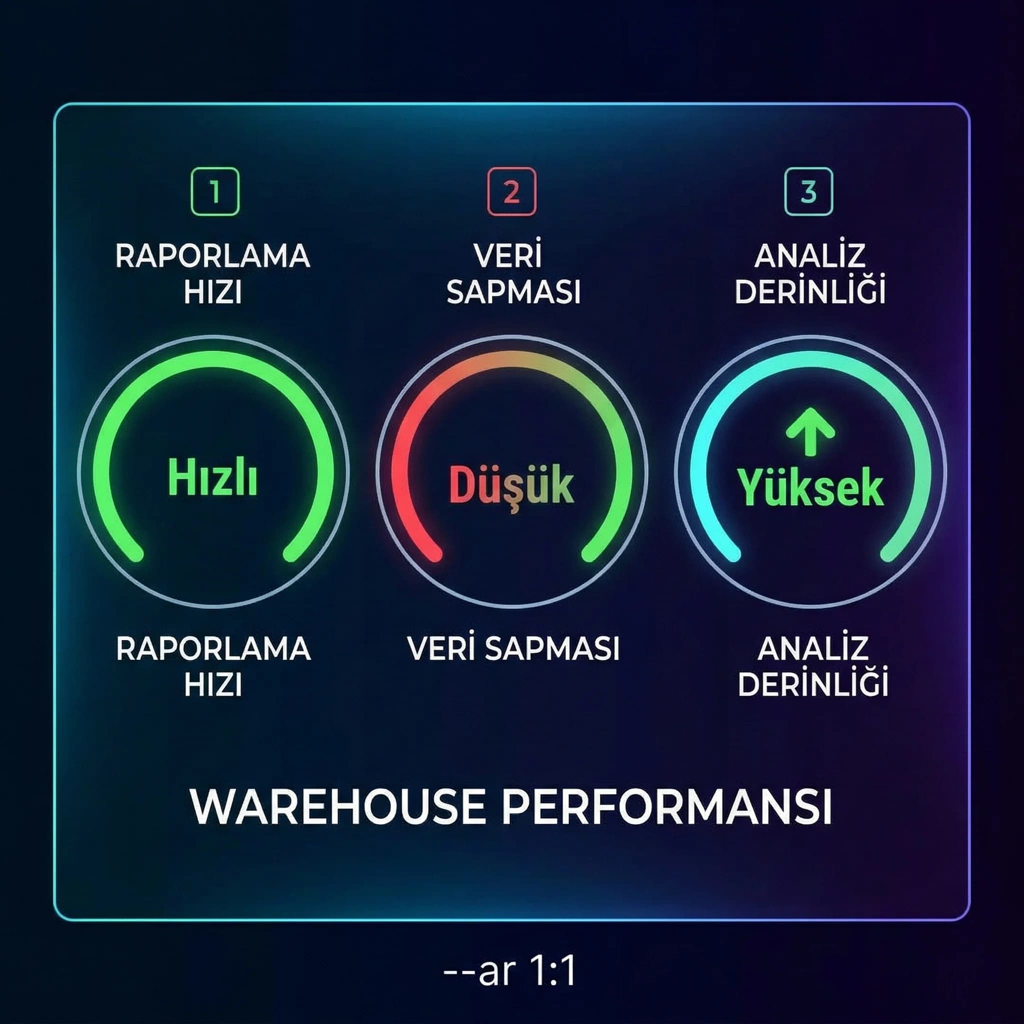 Warehouse ile kanal karması ve segment ROAS analizini gösteren KPI kartı