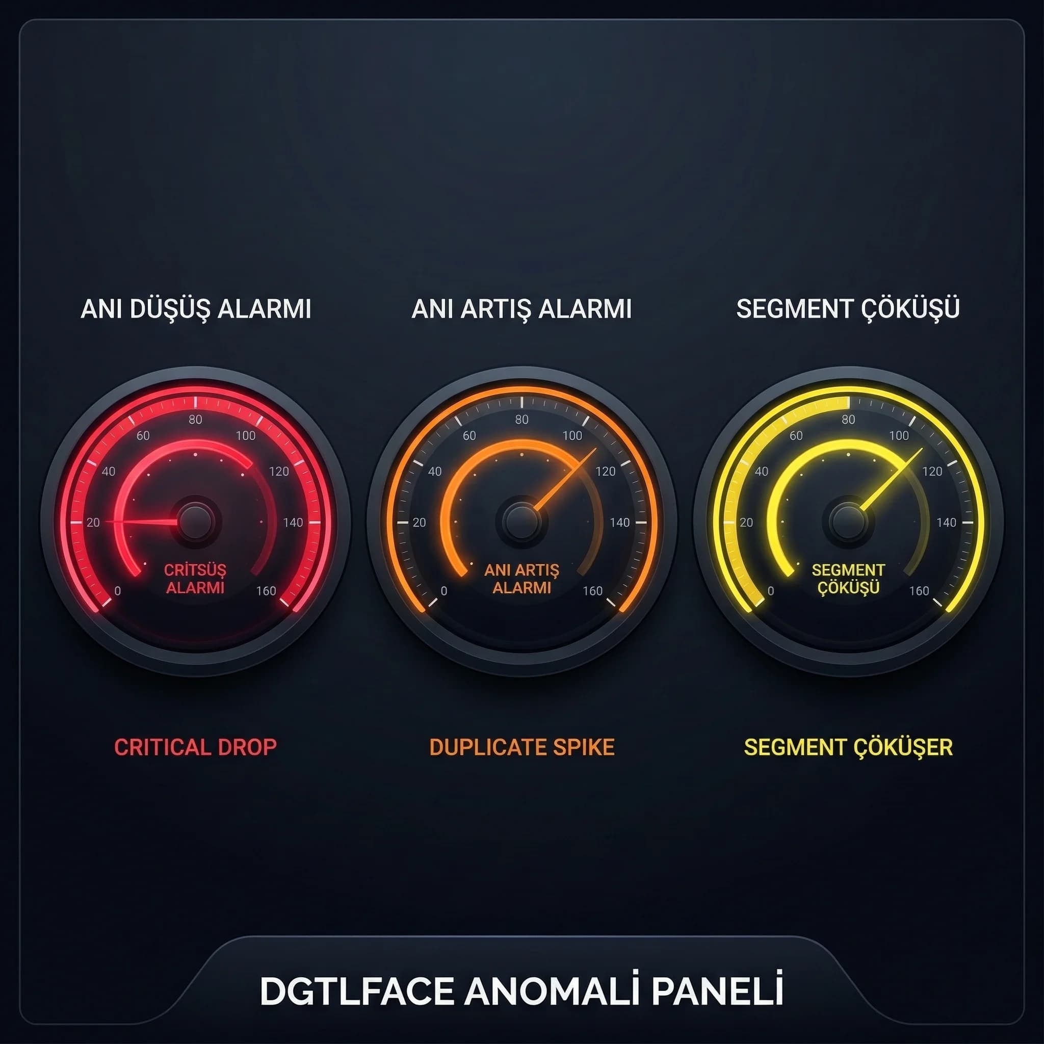 Drop spike ve segment çöküş KPI’larını otel panelinde gösteren kart
