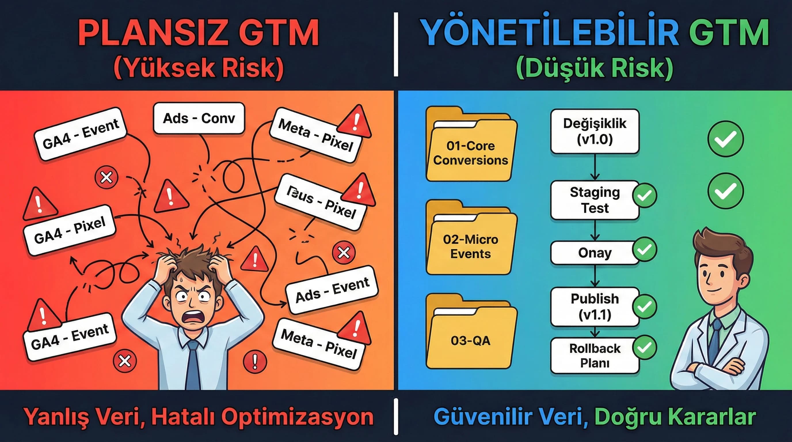 Yayın akışı test ve rollback sürecini otel ölçüm operasyonu bağlamı