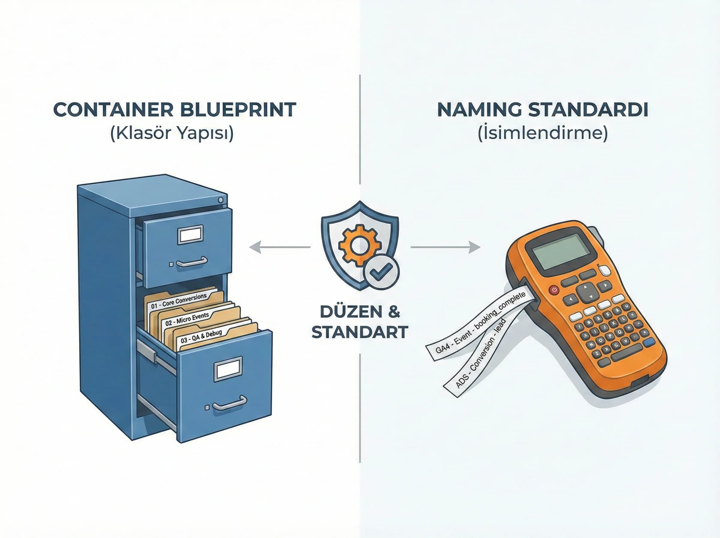 Container blueprint ve naming standardını ayıran otel ölçüm bağlamı