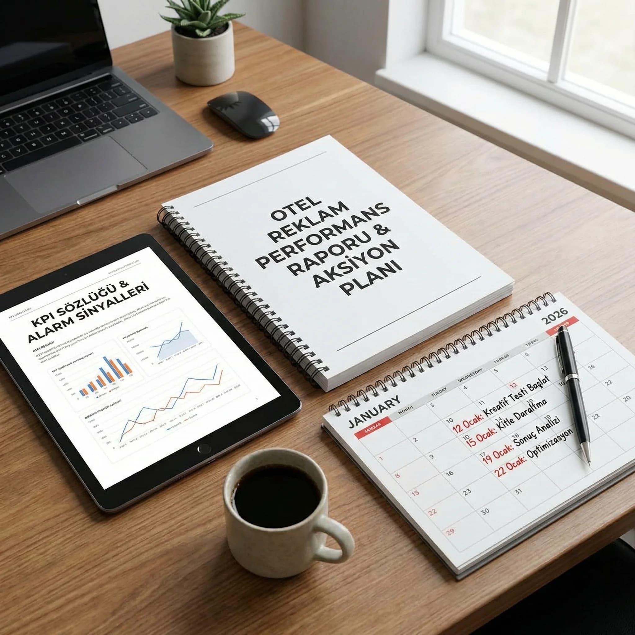 Rapor okuma çıktıları, otel reklam performans iyileştirme kanıtı